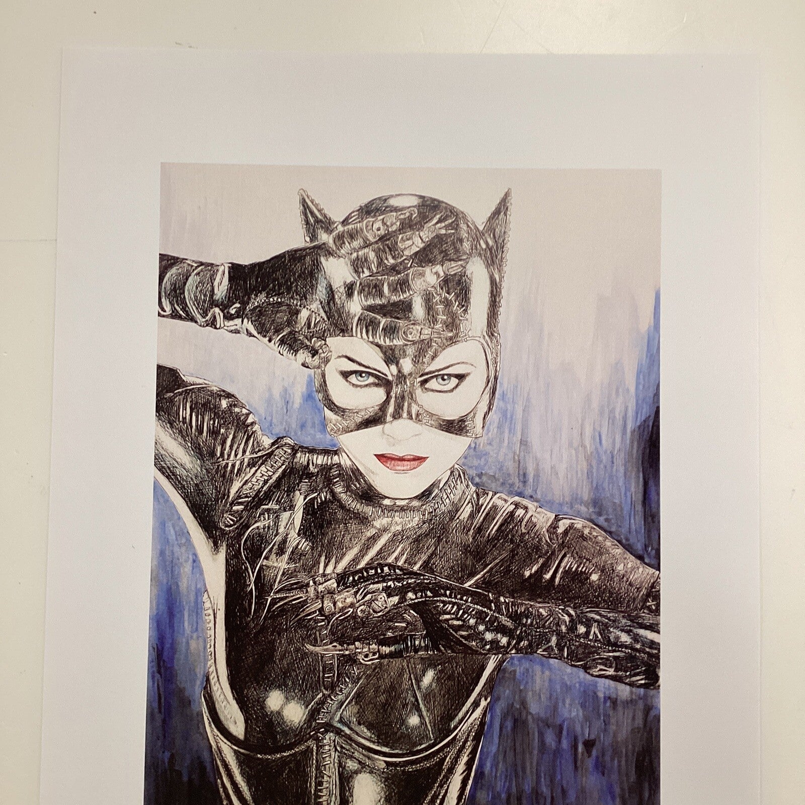 Catwoman Signed Art Print by Becky Knapp1