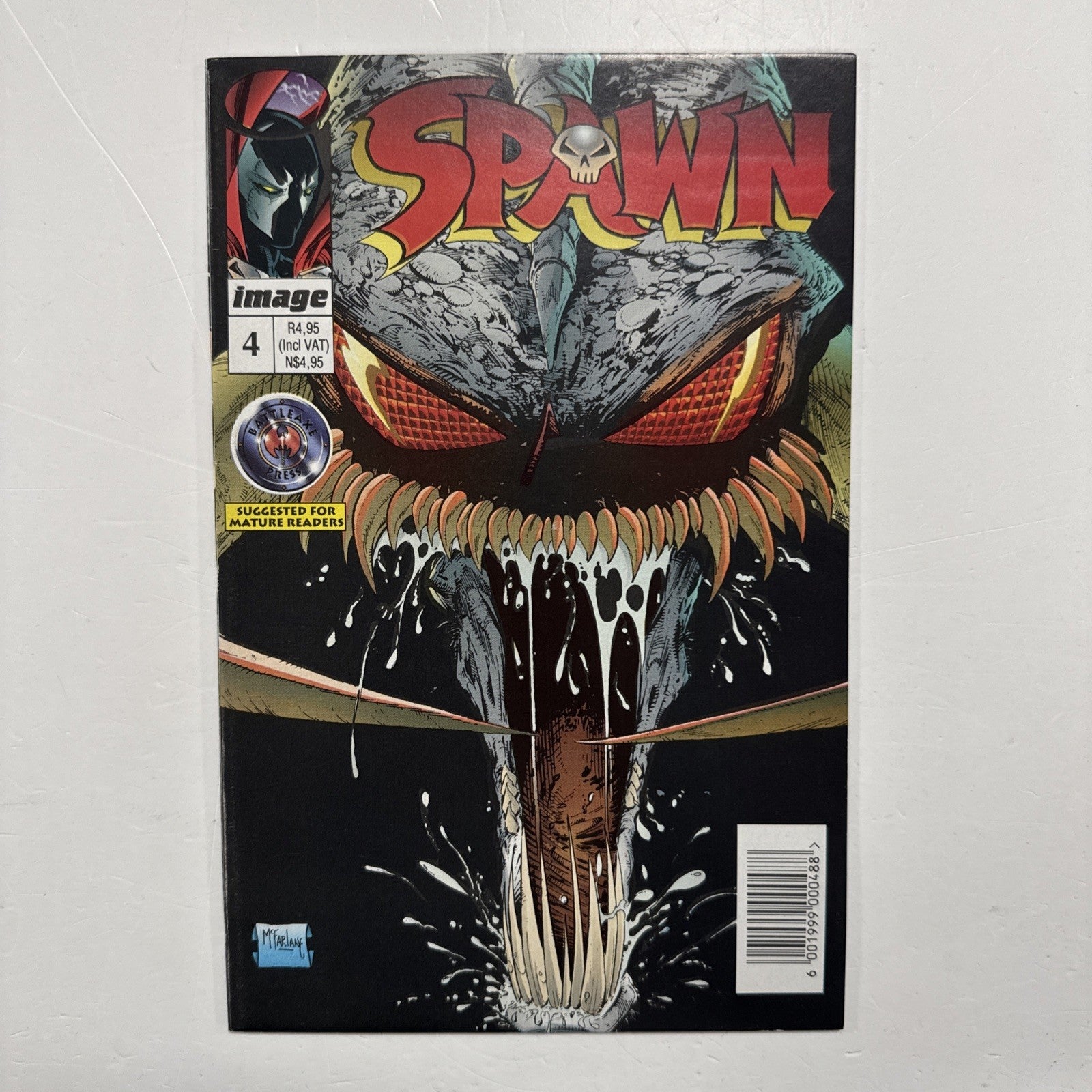 Battleaxe Press Spawn #4 1995 FN+ South African Battleaxe Press Reprint Image0