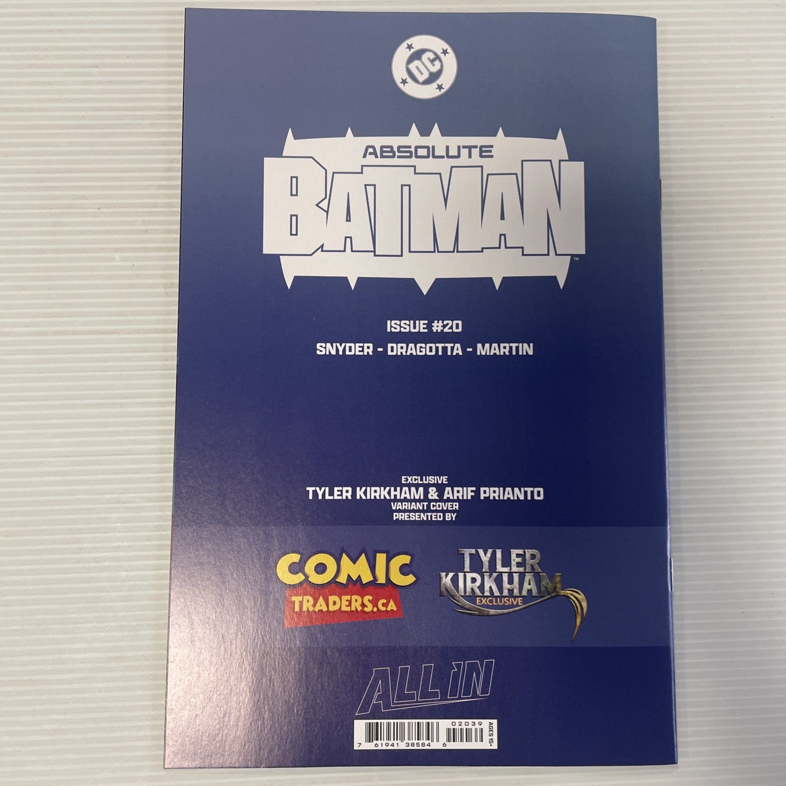 Absolute Batman #20 2026 NM Tyler Kirkham Battle Damage Trade Dress Variant4
