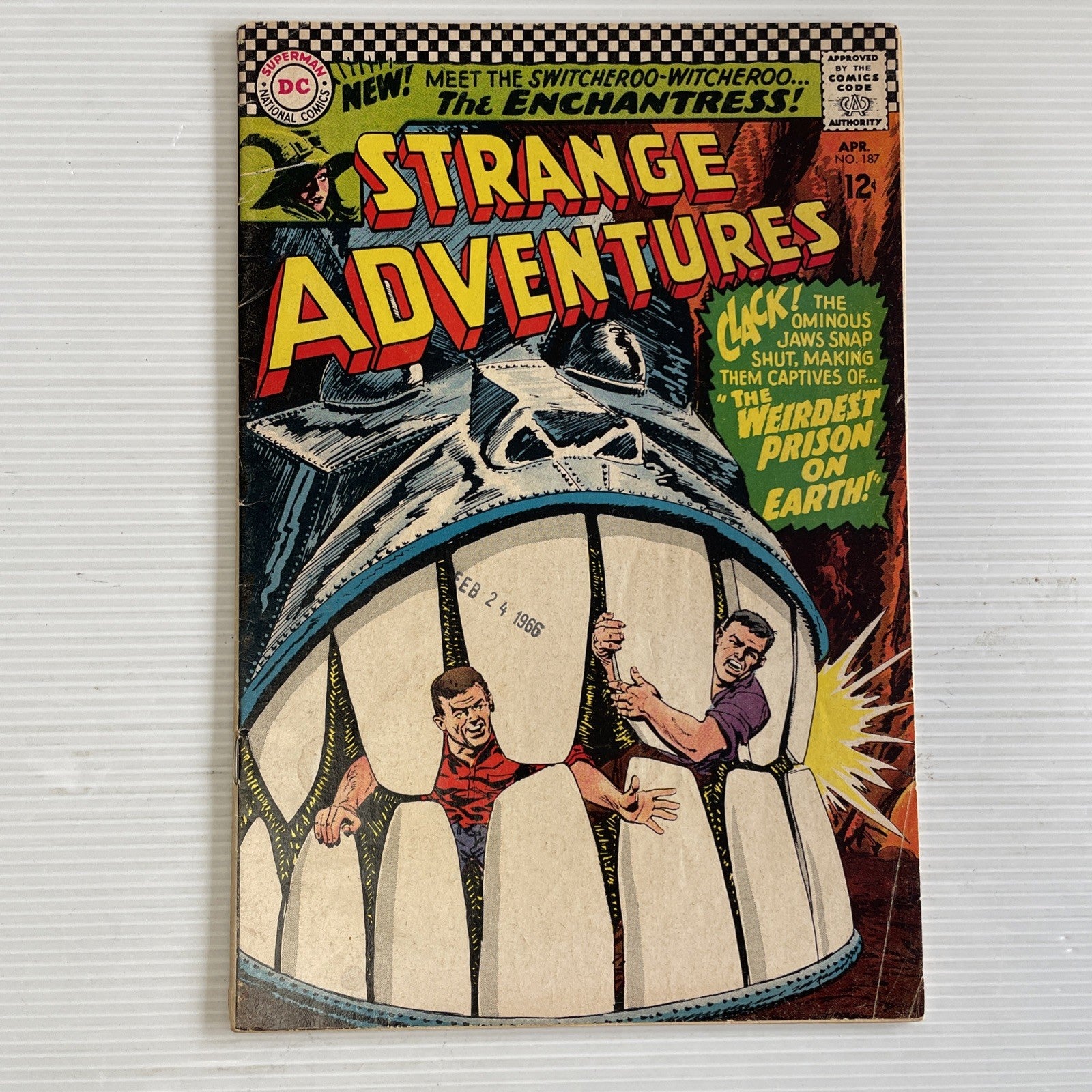 Strange Adventures #187 1966 VG Origin & 1st Appearance Enchantress **Date stamp0