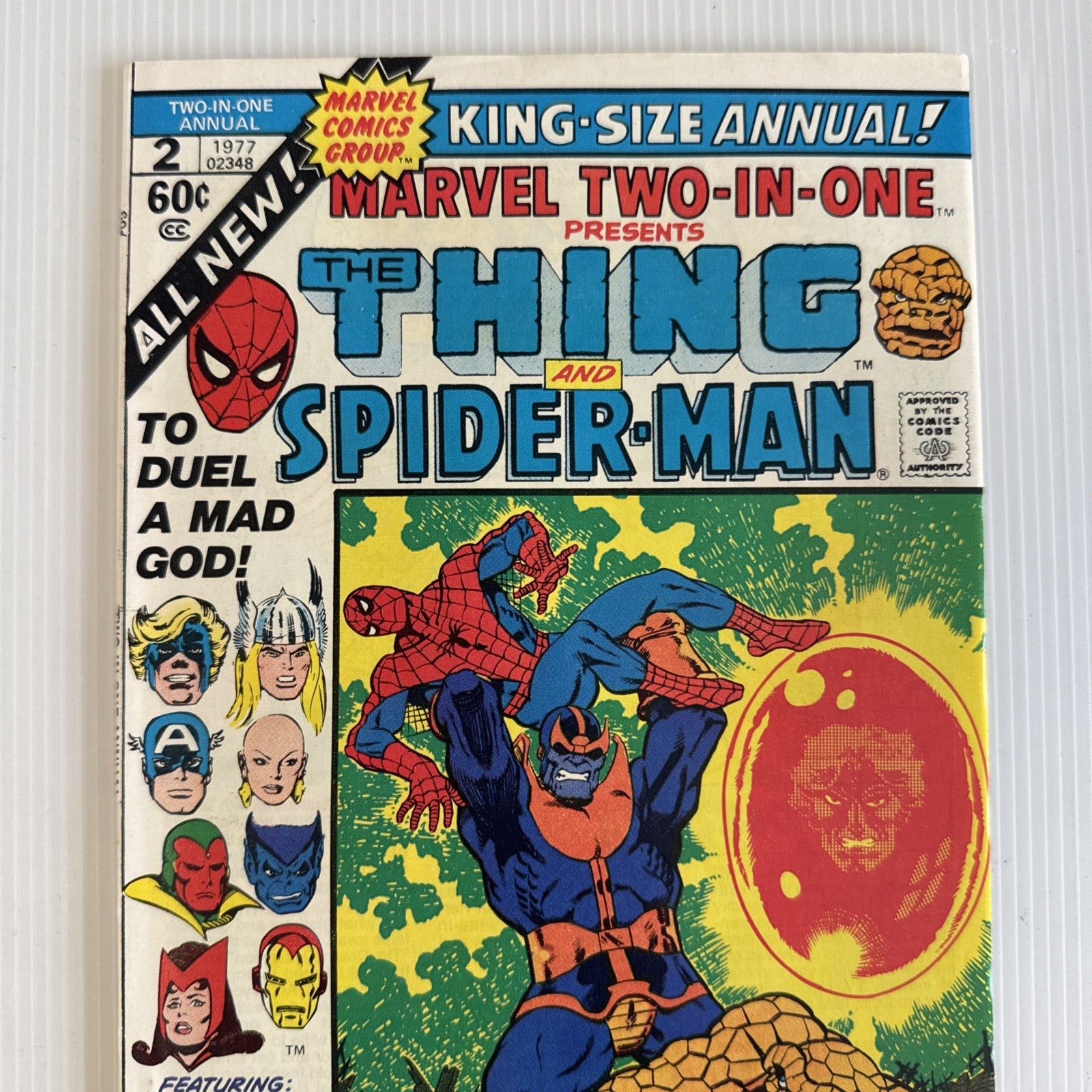 Marvel Two-in-One King-Size Annual #2 1977 VF/NM Signed Jim Starlin inside page1