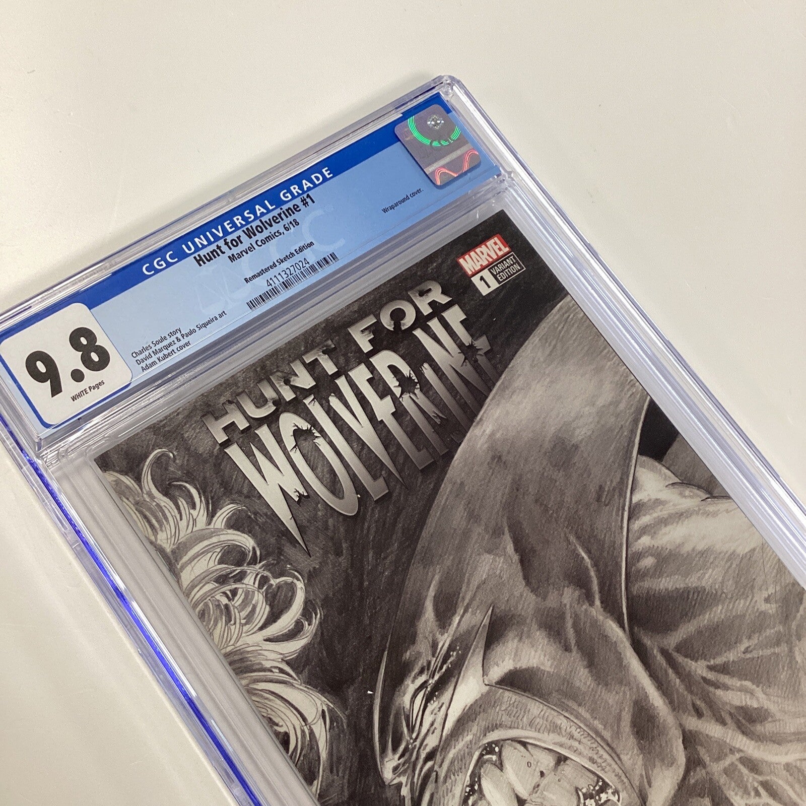 Hunt For Wolverine #1 2018 CGC 9.8 White Pages Kubert 1:1000 Remastered Variant4
