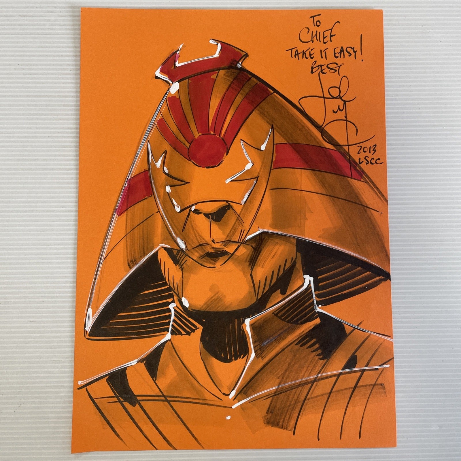 John Mccrea Original Sketch Artwork of Hondo City Judge From 2000AD 20130