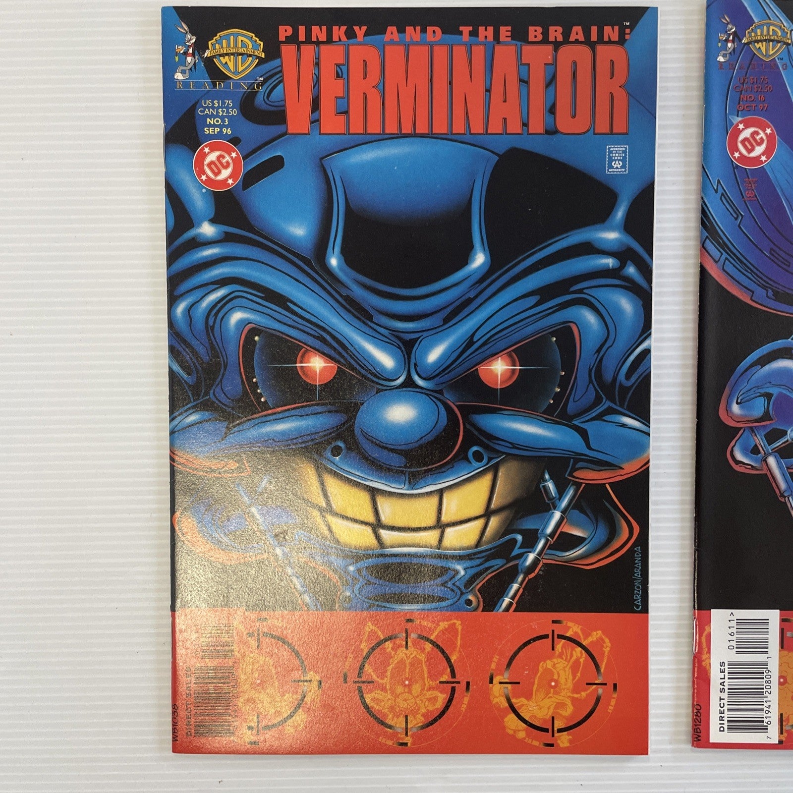 Pinky and the Brain #3 & #16 1996 1997 VF/NM Terminator Homage Covers1