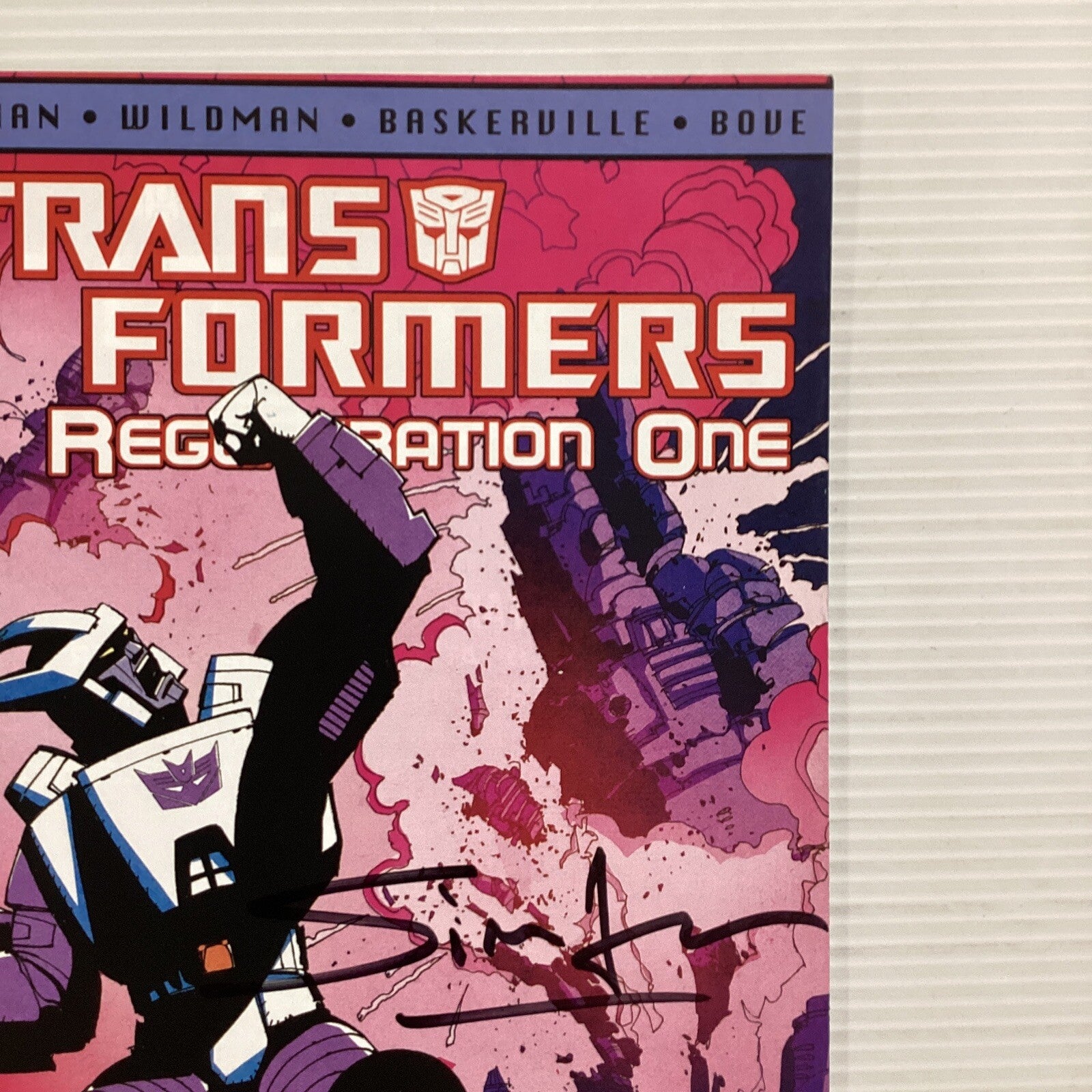 Transformers #91 2013 VF/NM RI Var signed 'To Gareth" Simon Furman Geoff Senior4