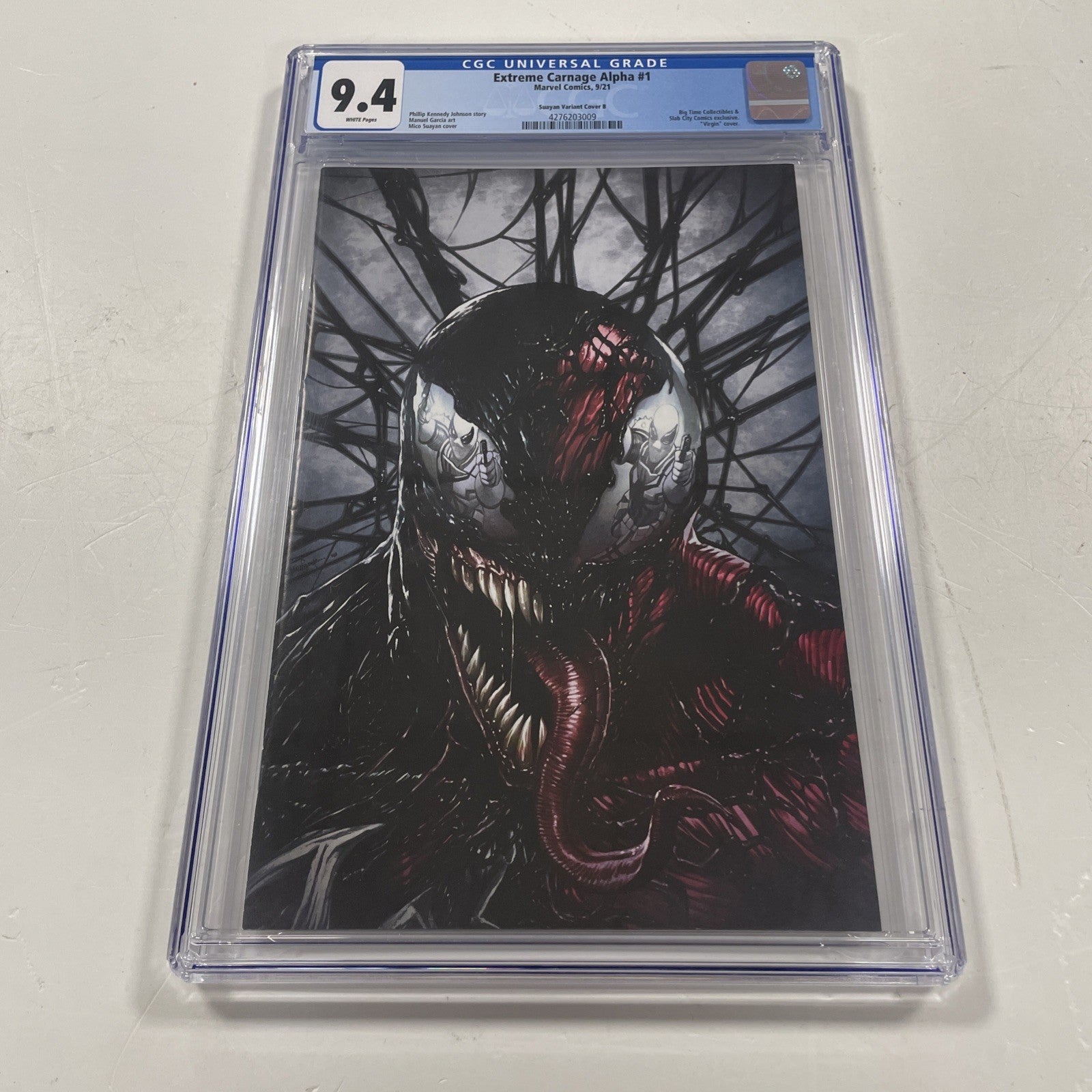 Extreme Carnage Alpha #1 2021 CGC 9.4 White Pages Mico Suayan Virgin Variant0