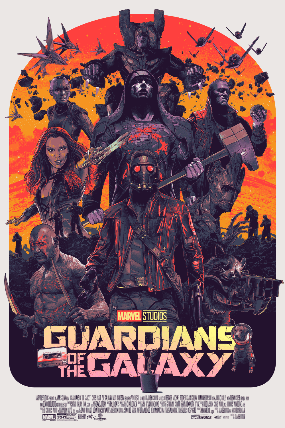 Guardians of the Galaxy by Grzegorz Domaradzki (FOIL VARIANT EDITION) Art Print1