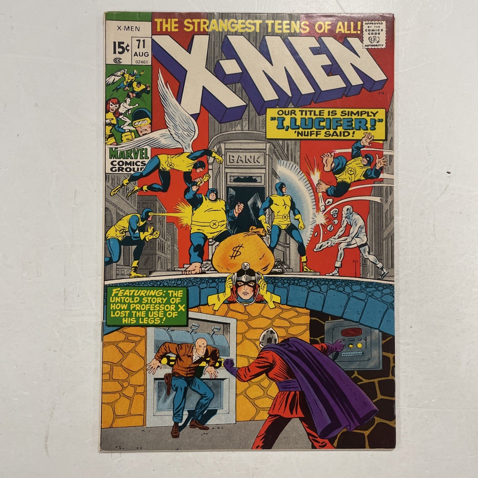 X-Men #71 1971 FN/VF Reprints Origin of Professor X0