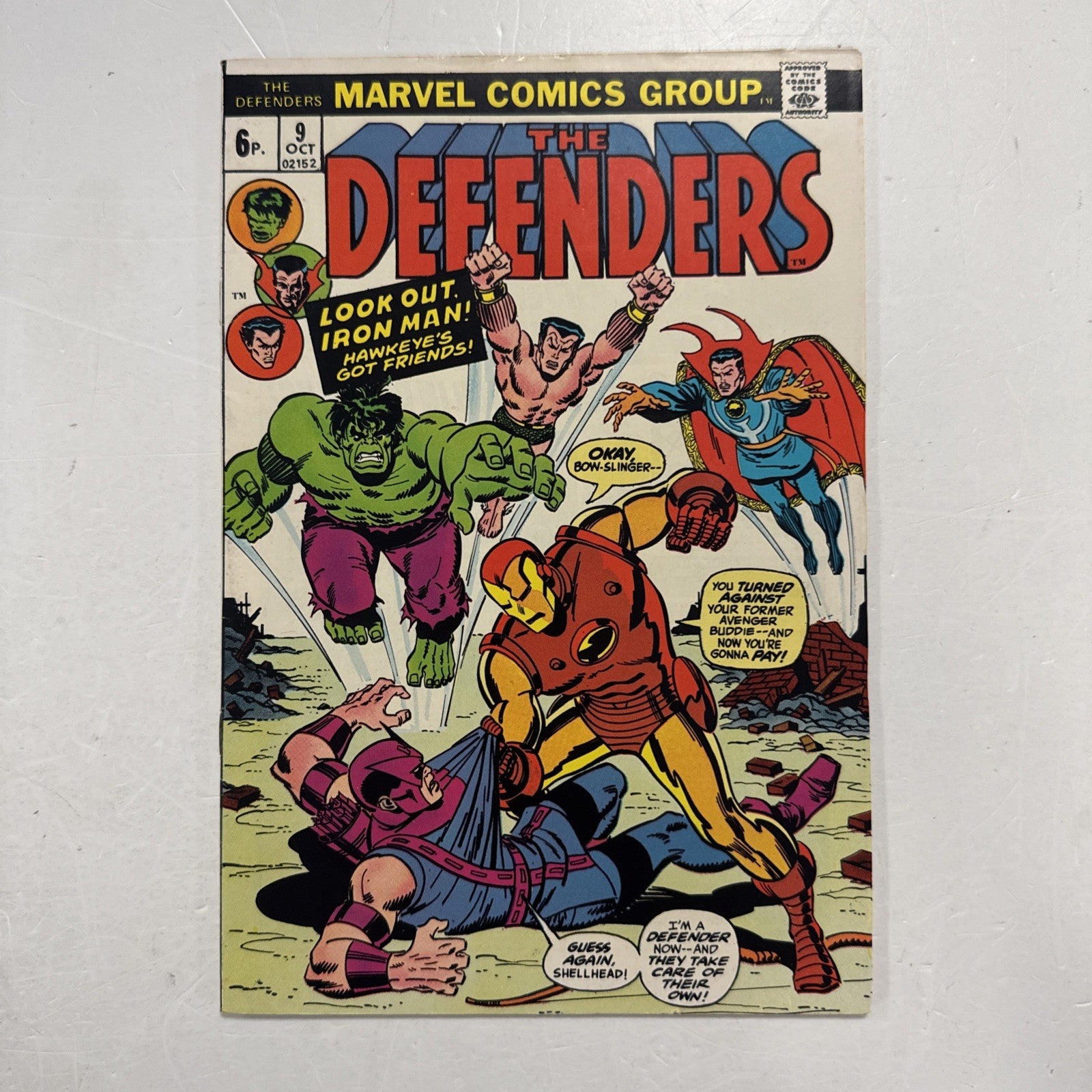 Defenders #9 1973 FN/VF Avengers Crossover0