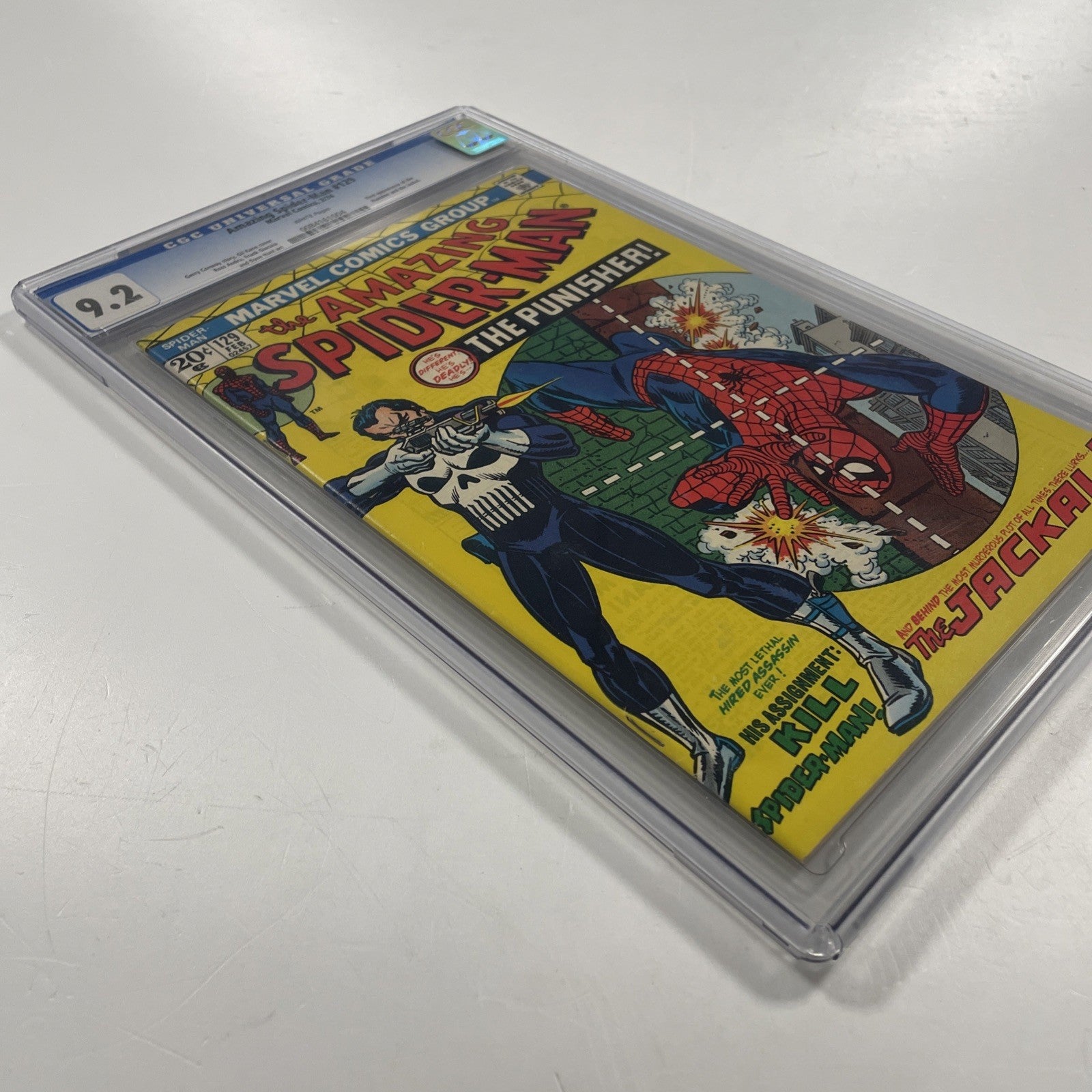 Amazing Spider-Man #129 1974 CCG 9.2  White Pages 1st App Of Punisher & Jackal1