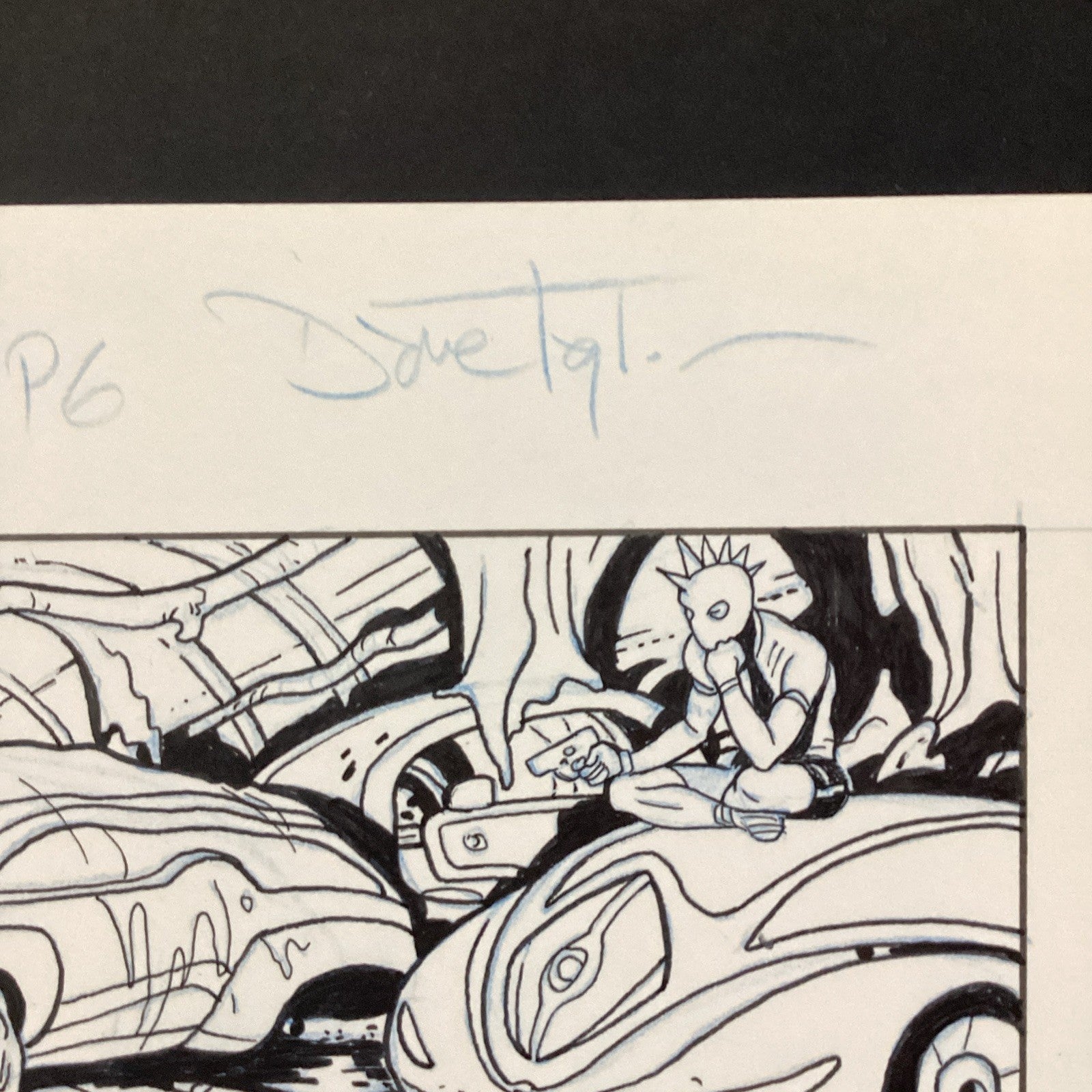 Original Artwork for Dredd Wastelands Part 2 2000AD Prog 1838 Page 6 Dave Taylor4