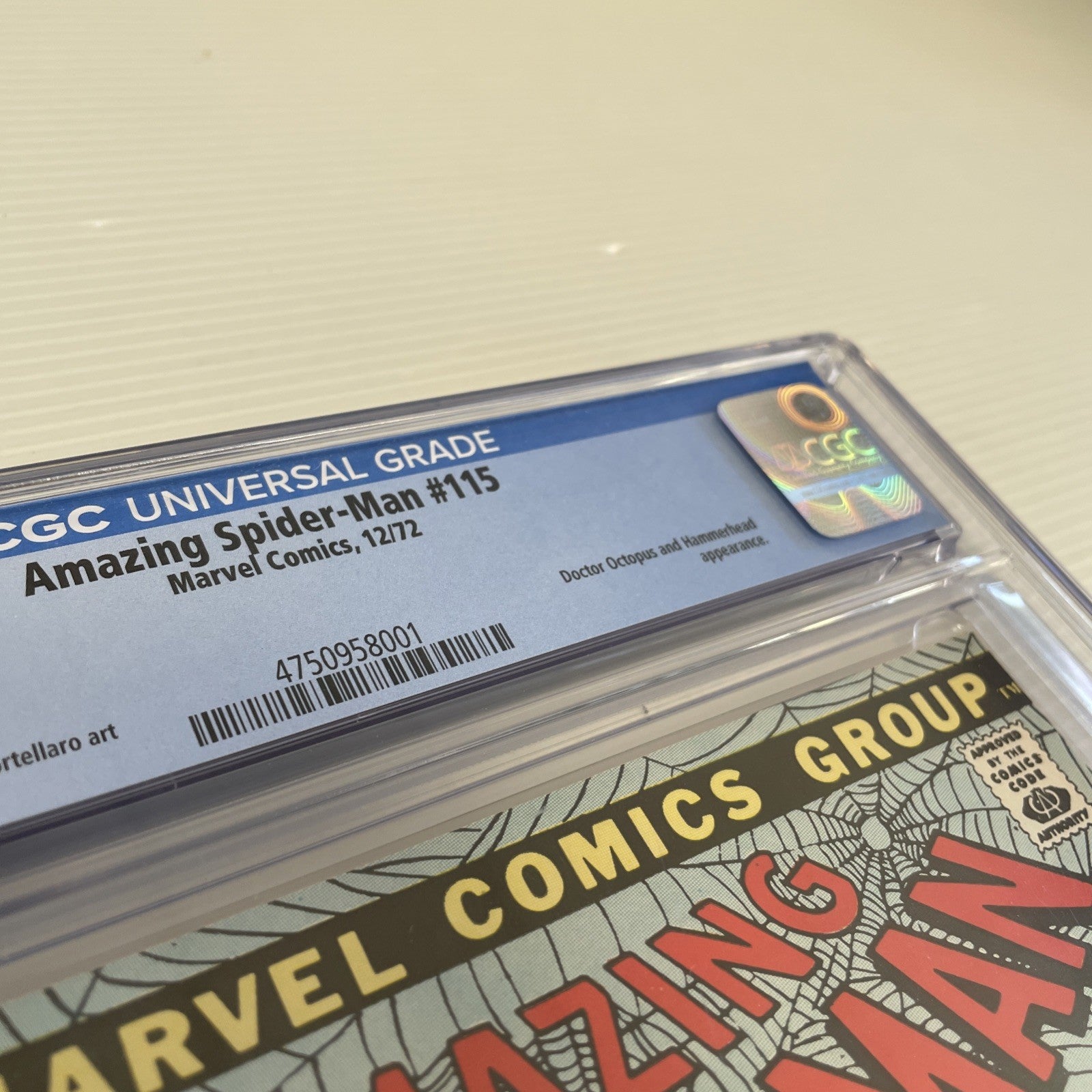 Amazing Spider-man #115 1972 CGC 9.6 White Pages Romita Cover & Art Doc Oc App2