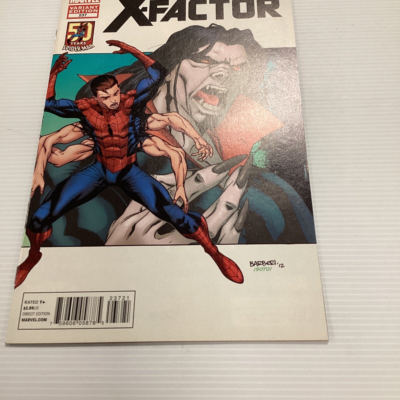 X-factor #237 2012 NM 1:25 50th Anniversary  Spiderman & Morbius Variant1
