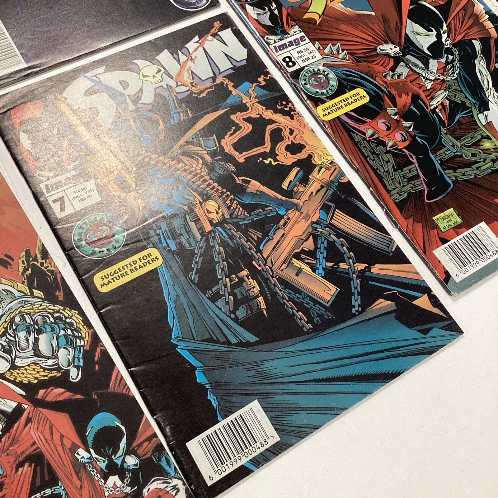 SPAWN  #1-10 VF RSA Variants Battleaxe Press Scarce South African Reprints 199515