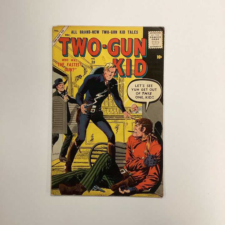 Two Gun Kid #39 1957 VG+ Stamp on Cover