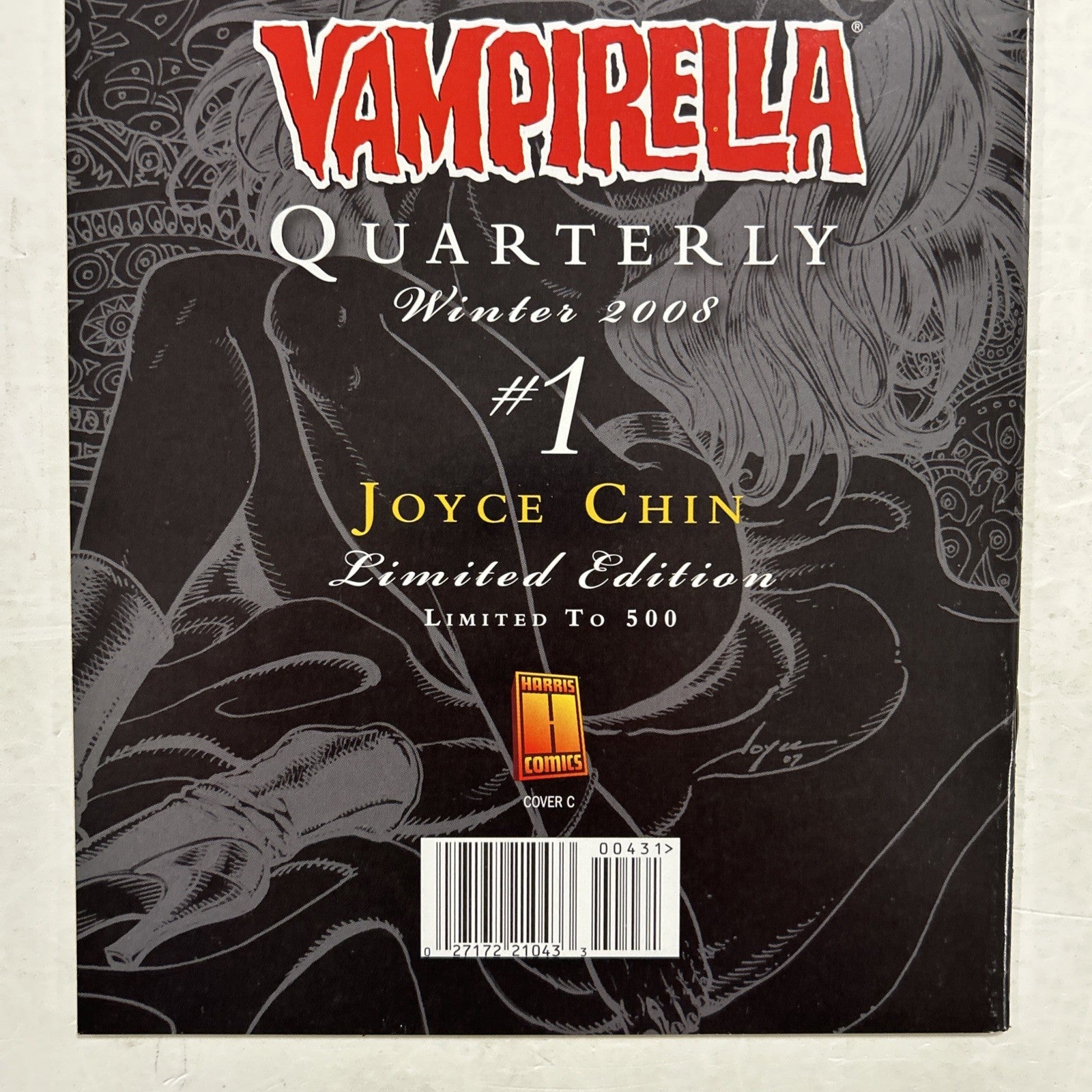 Vampirella Quarterly #1 2008 VF Joyce Chin Limited Collector's Exlcusive Of 5008