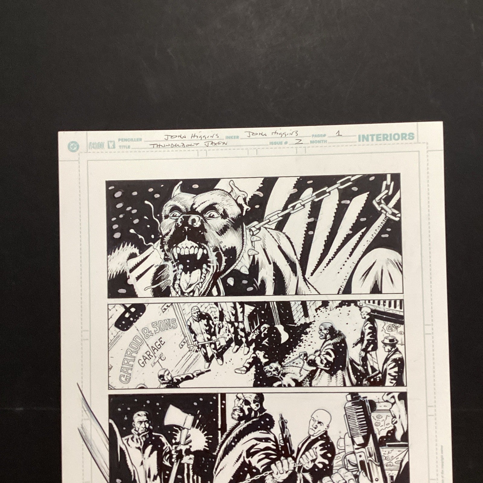 Original Artwork for Thunderbolt Jaxon #2 Page 1 By John Higgins 20062