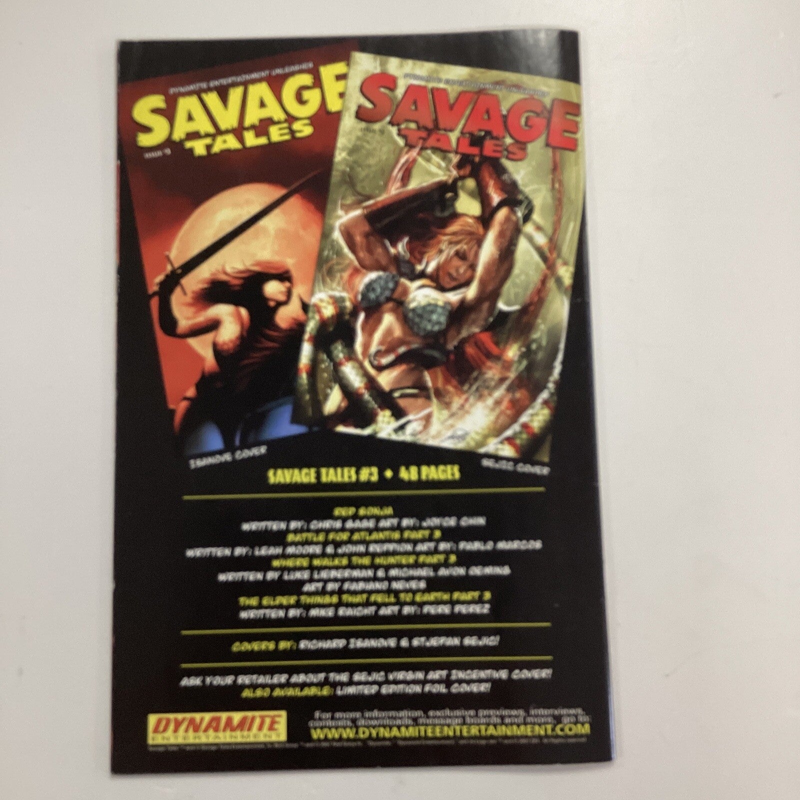 Savage Tales #2 2007 VF Stjepan Sejic Cover7