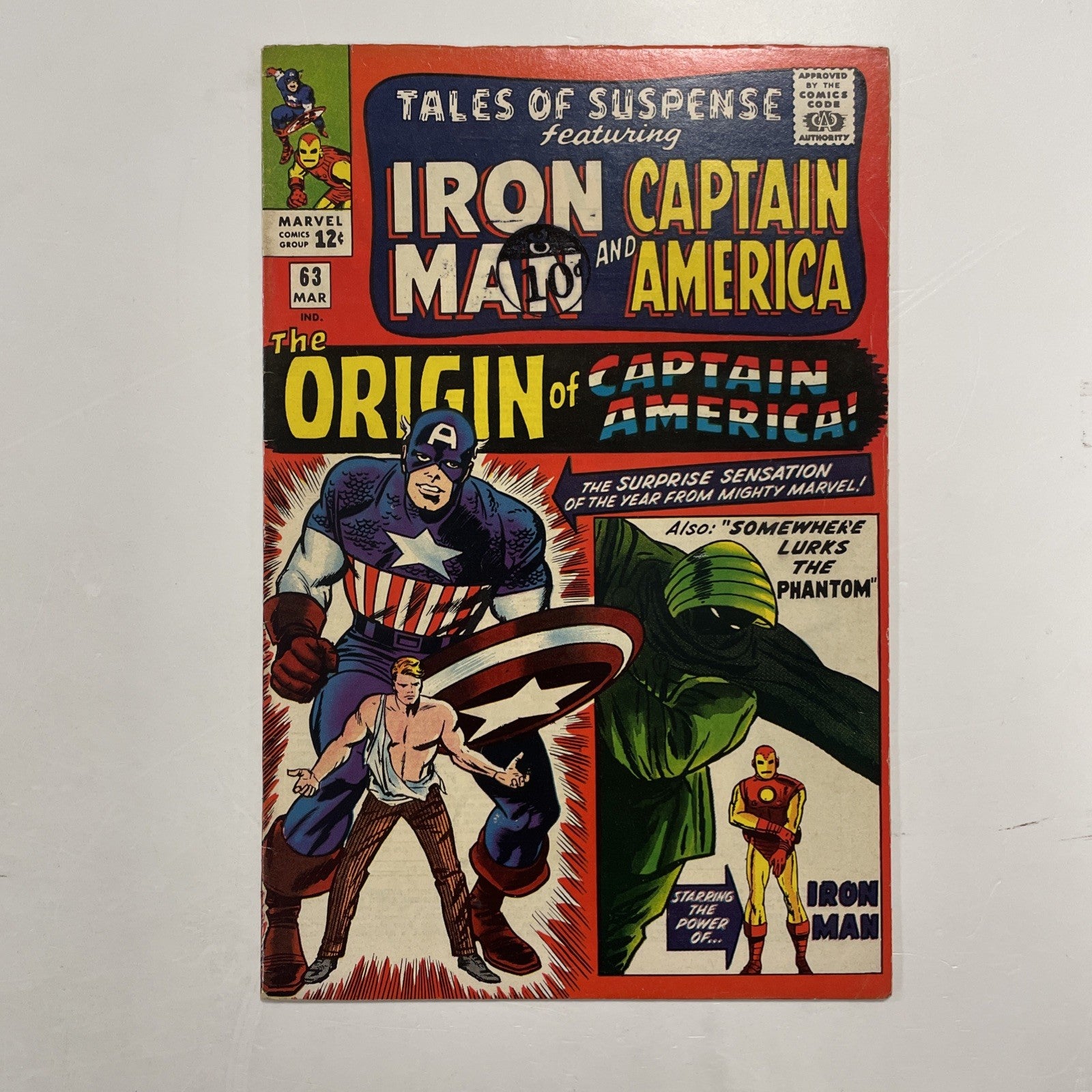 Tales Of Suspense #63 1965 FN- Origin of Captain America Pence Stamp0