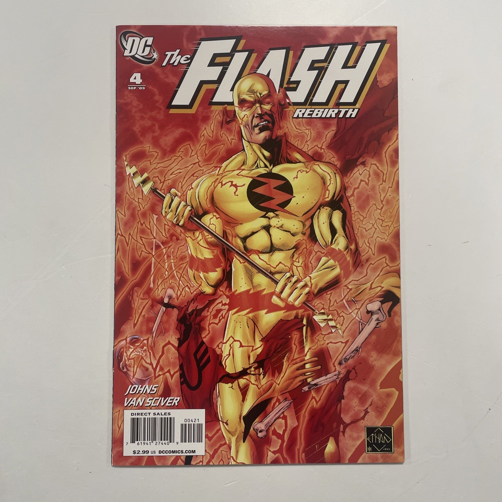 The Flash Rebirth #4 2009 1:25 Geoff Johns & Ethan Van Sciver Variant0