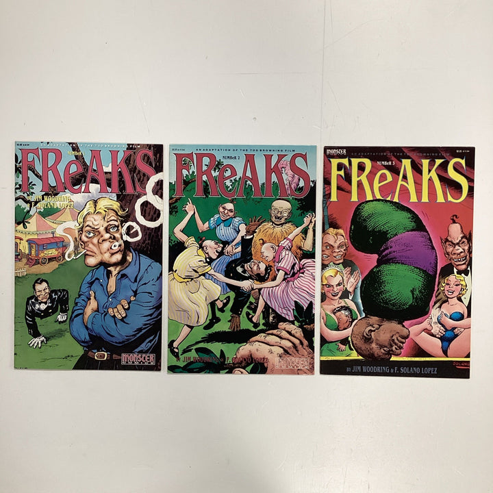 Freaks #1-3 1992 FN Movie Adaptation Fantagraphics0
