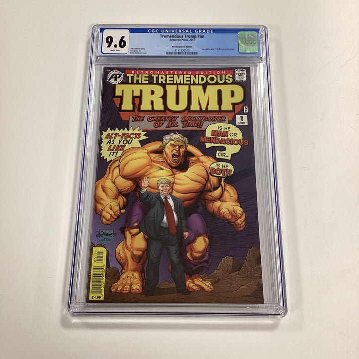 Tremendous Trump 2017 CGC 9.6 Hulk #1 cover homage Antarctic Press0
