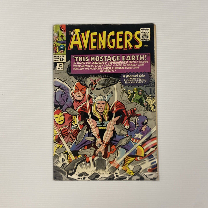 Avengers #12 1965 VG+ Cent Copy Pence Stamp **cover loose at staples**