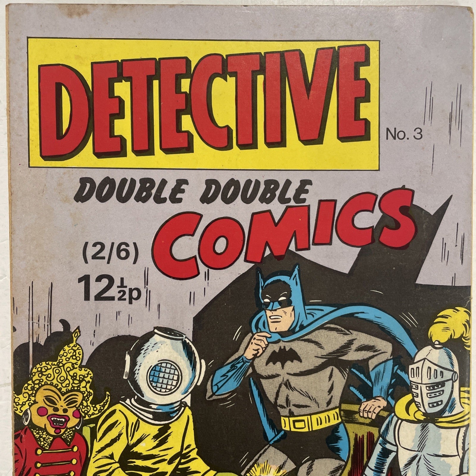 Detective Double Double Comics #3 1968 Low Grade Cent Stamp & Sticker on Front C5