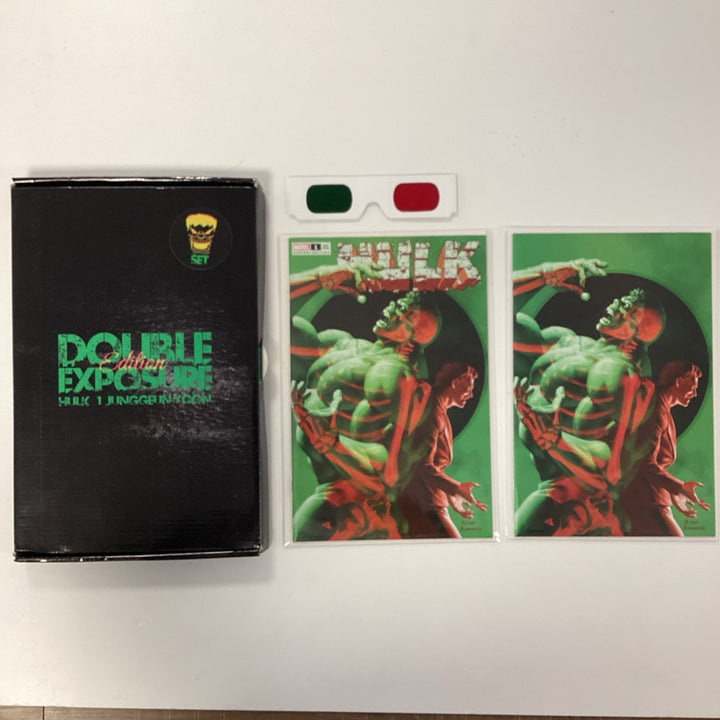Hulk #1 2022 Double Exposure Yoon Virgin & Trade Variant Boxed Set + Glasses0