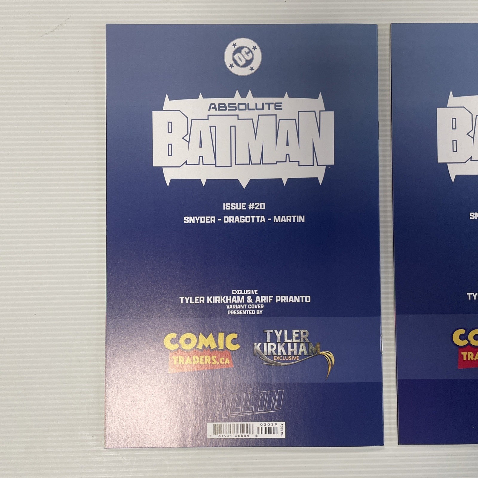 Absolute Batman #20 2026 NM Tyler Kirkham Battle Damage Foil, Trade & Virgin6