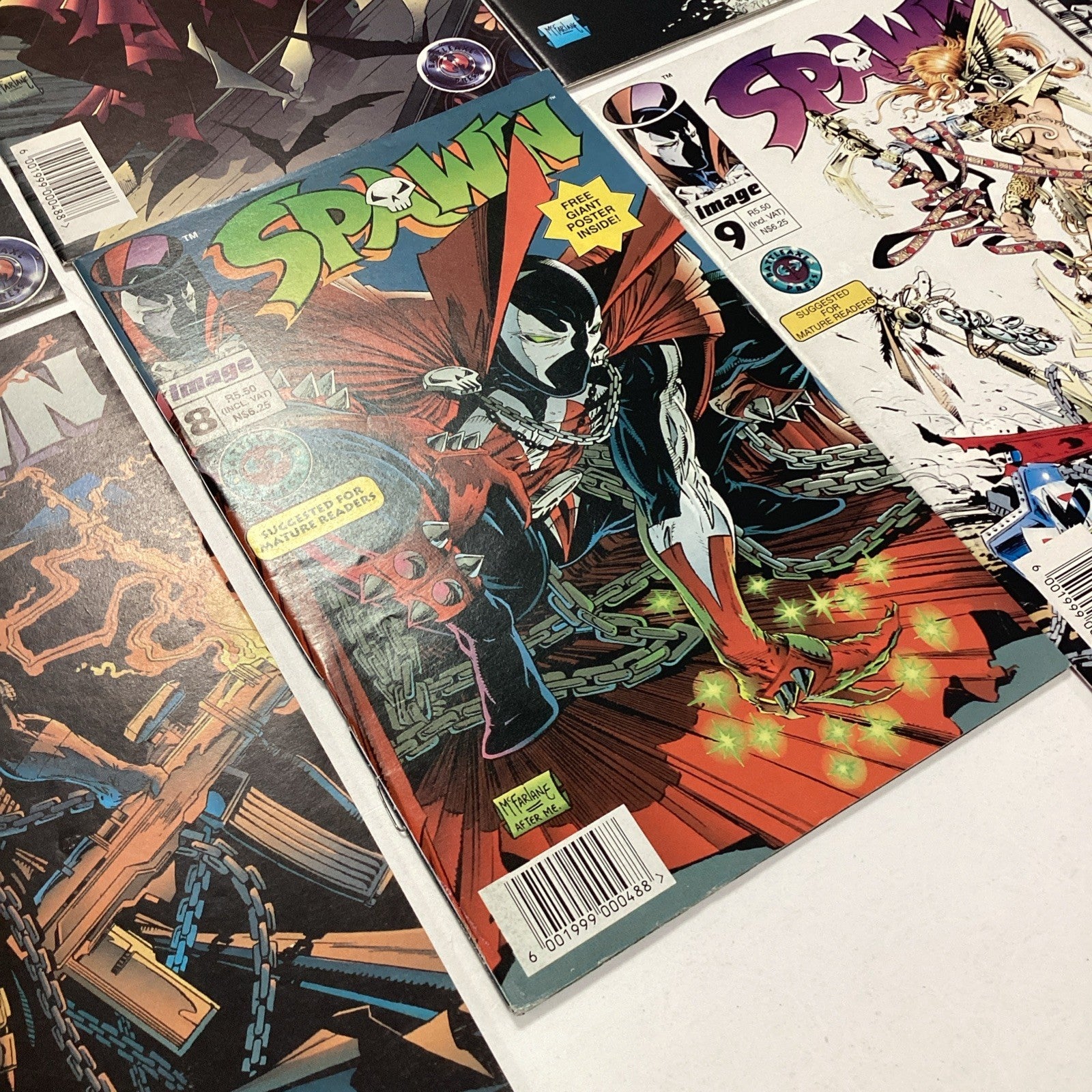 SPAWN  #1-10 VF RSA Variants Battleaxe Press Scarce South African Reprints 199516