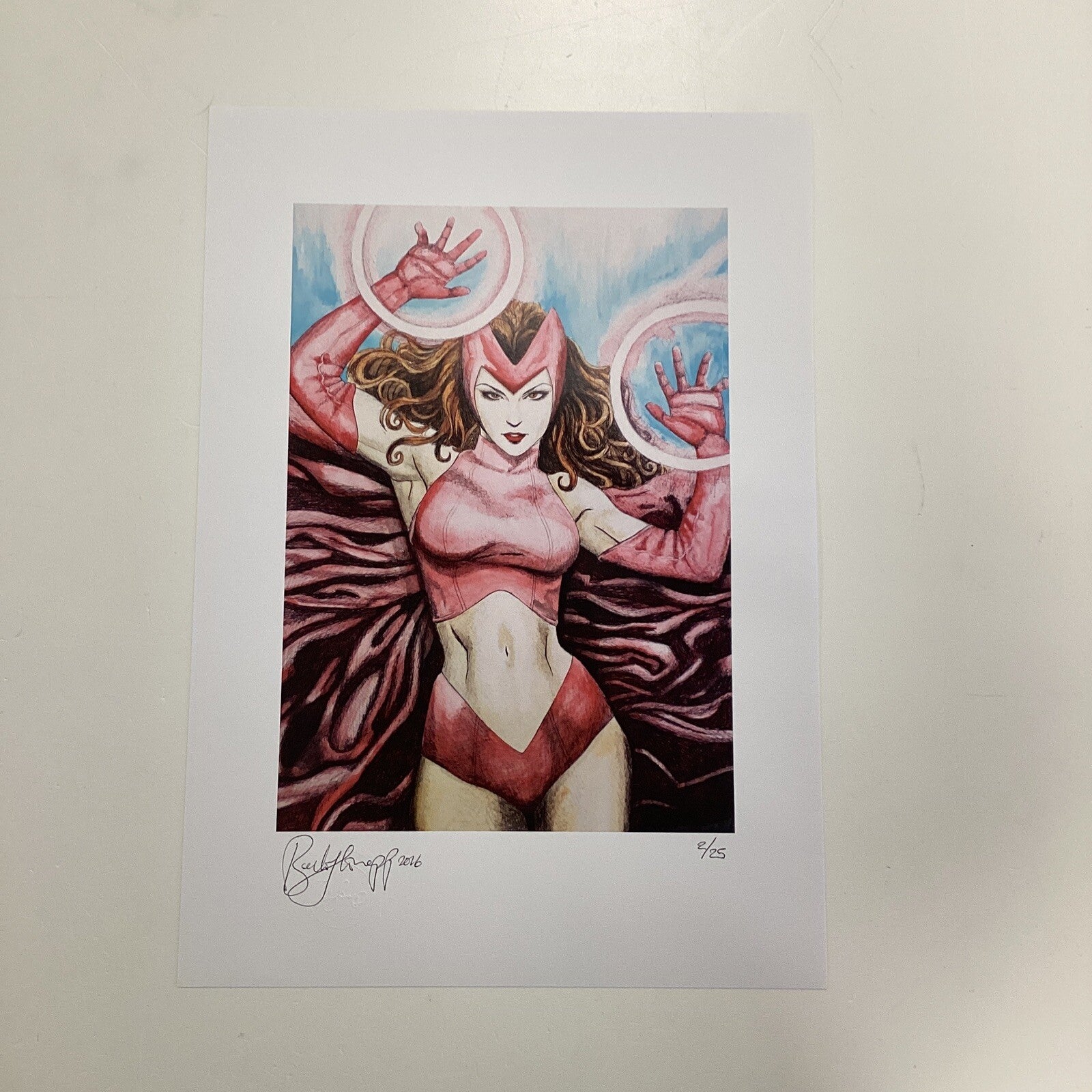 Scarlet Witch Signed Art Print by Becky Knapp0