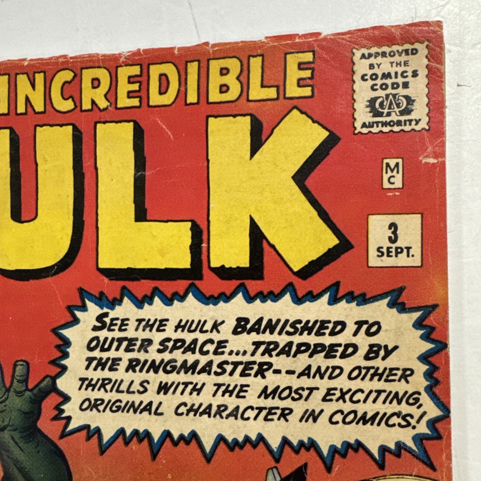 The Incredible Hulk #3 1962 GD 1st Appearance of Ringmaster **4