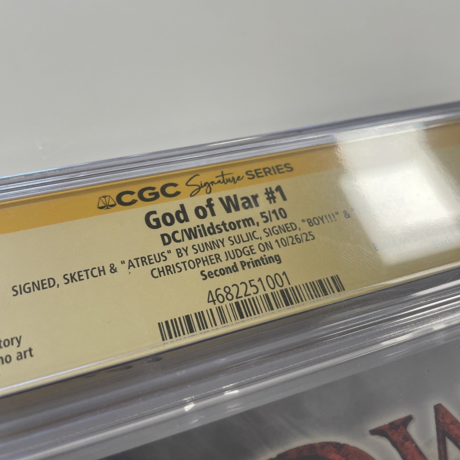 God Of War #1 2010 CGC 9.8 Signature Series 2nd Print6