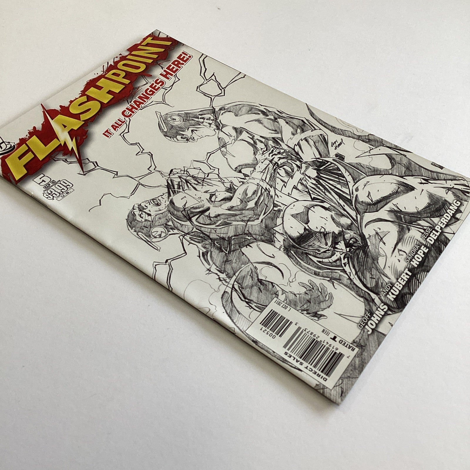 Flashpoint #1-5 2011 VF/NM Complete Set Sketch Variant Covers14