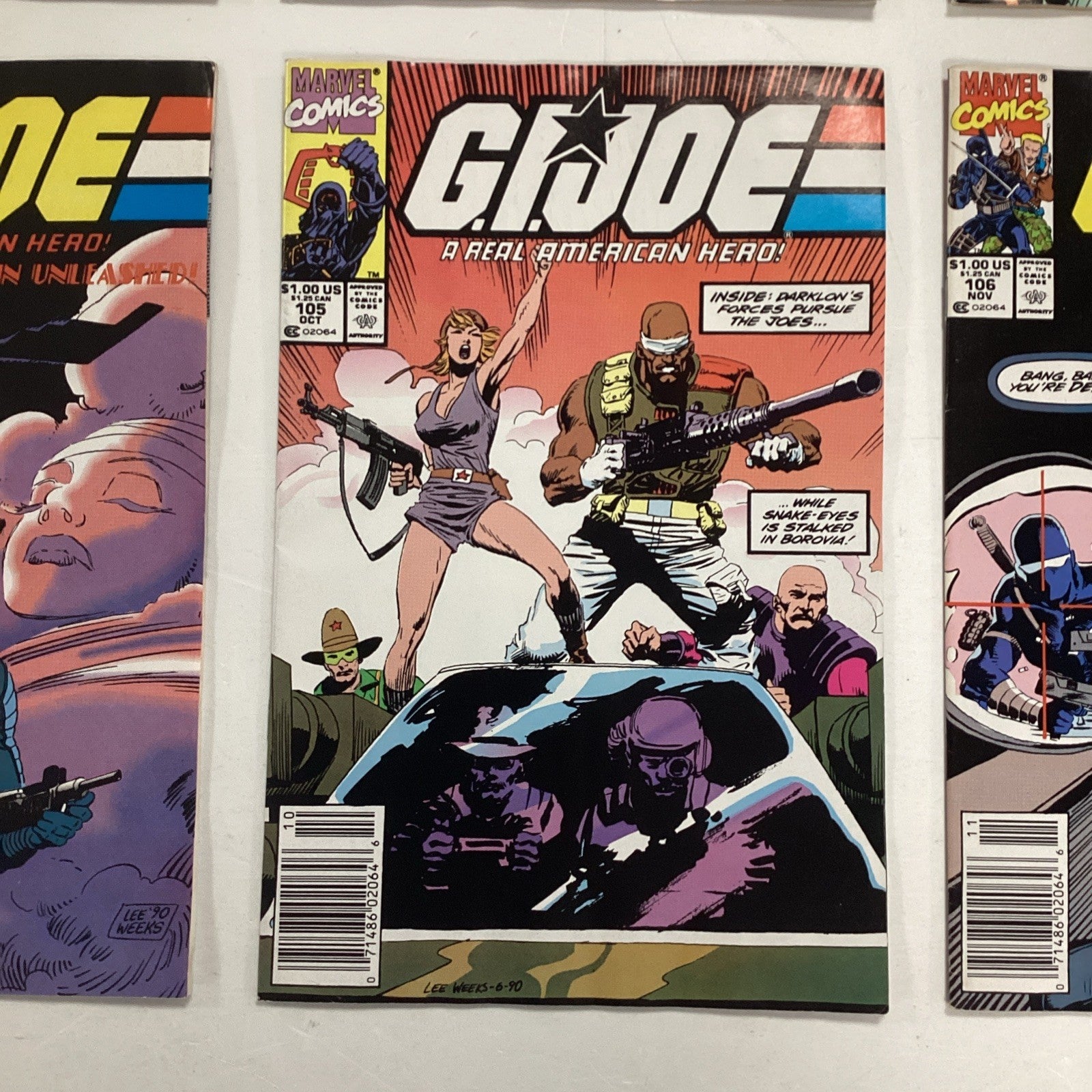 G.I. Joe #101-#106 1990 x6 Issues All Newsstand Copies5