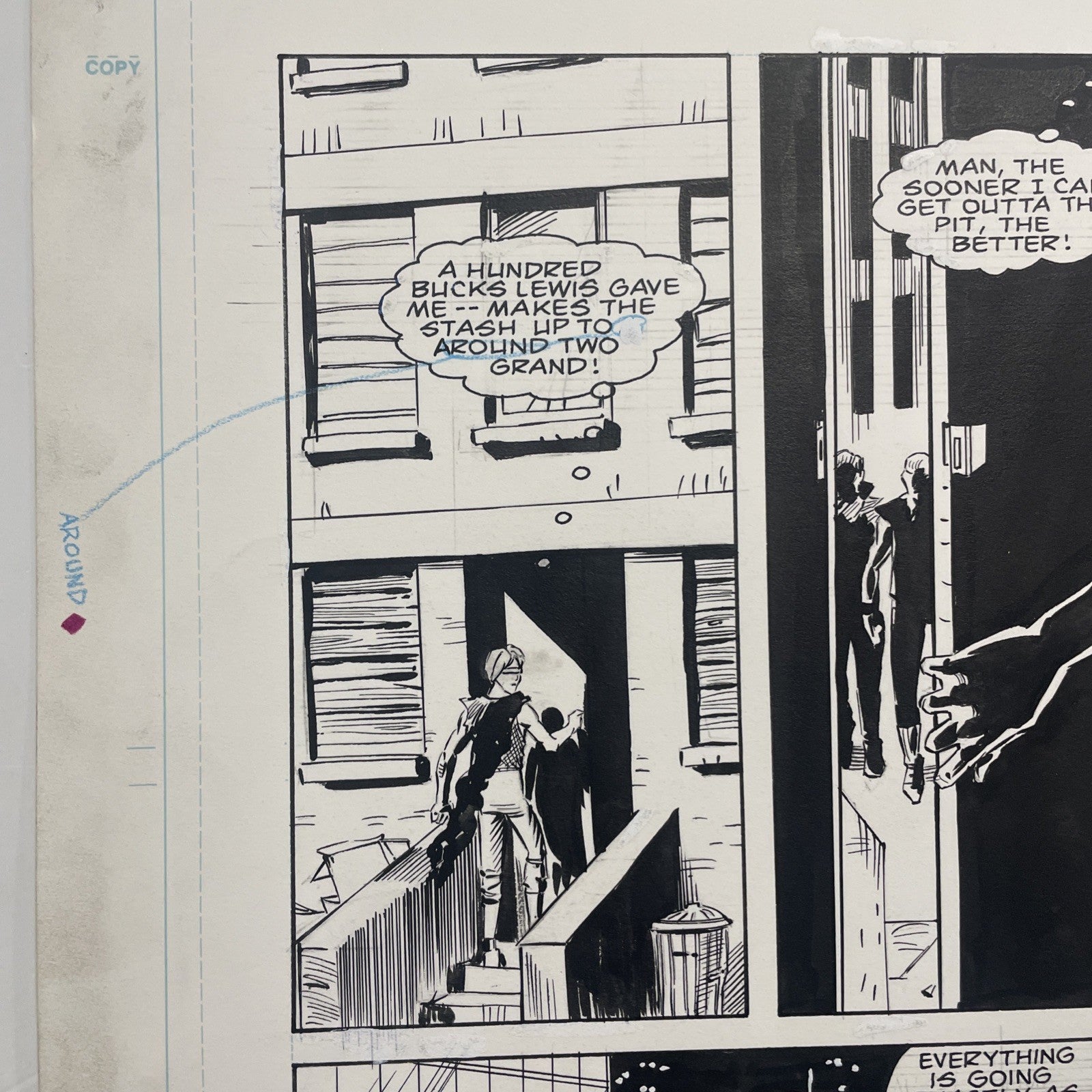 Lee Sullivan Original Art for Marvel's Robocop #8 Page 14 19904