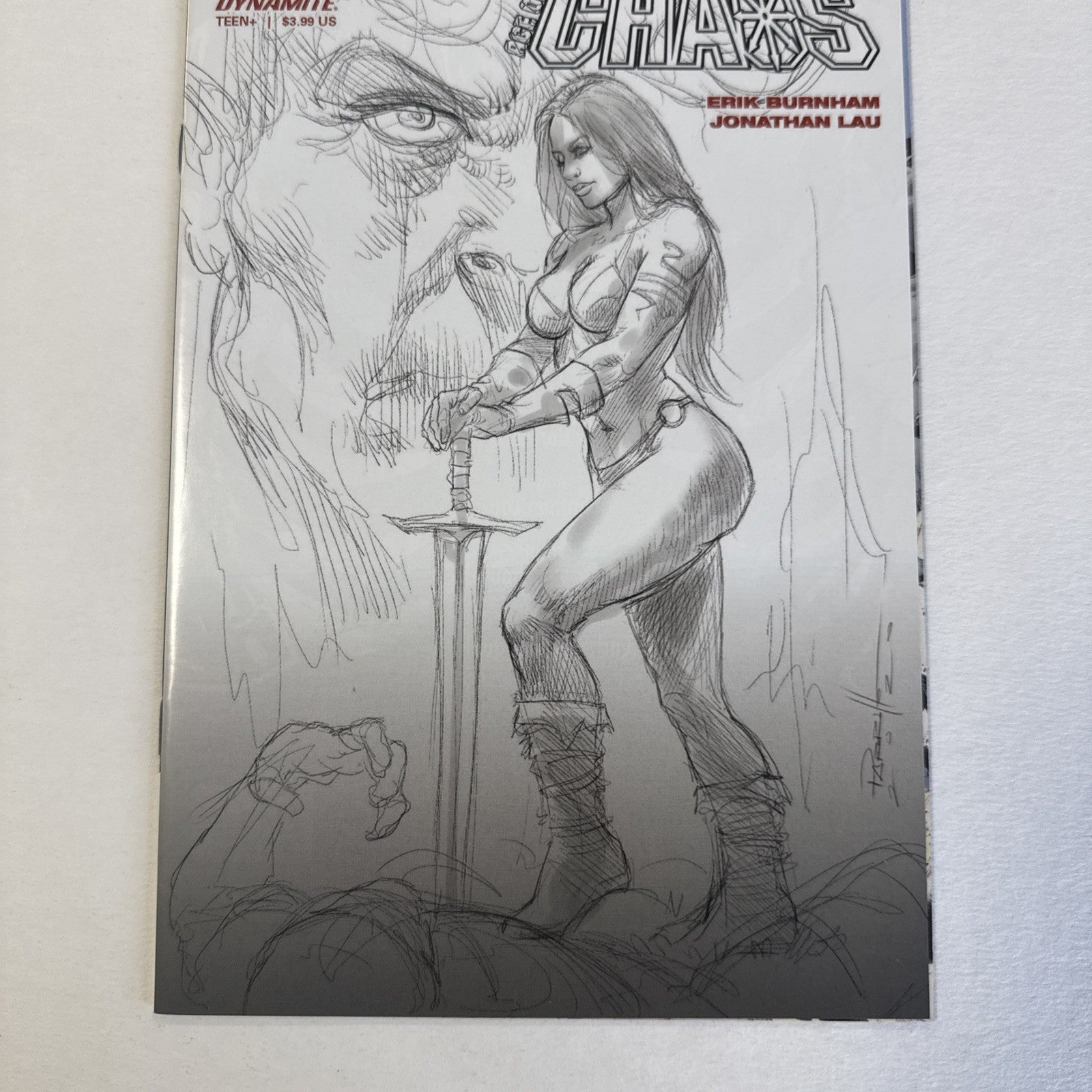 Red Sonja Age of Chaos #6 2020 NM Lucio Parrillo 1:40 B&W Sketch Variant2