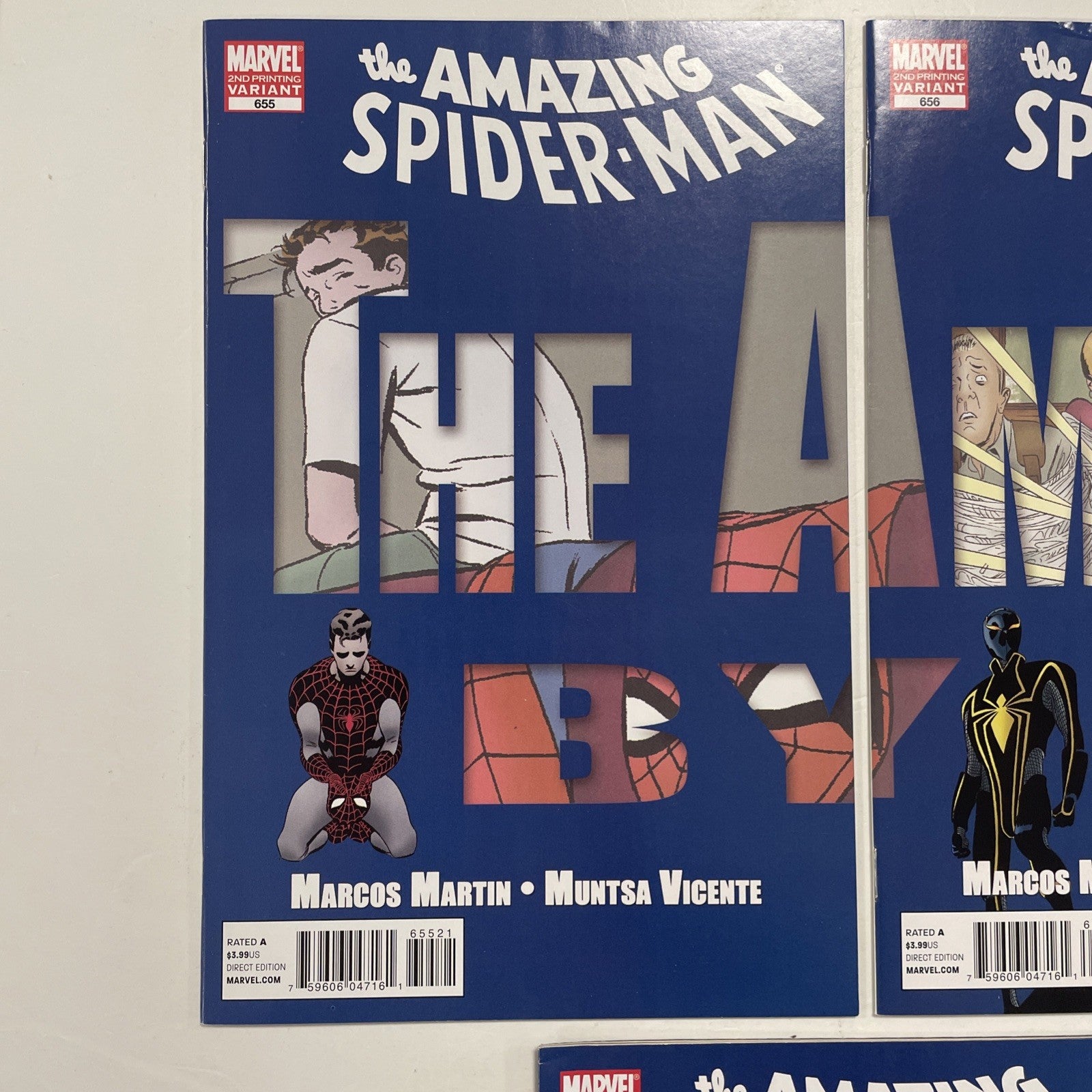 Amazing Spider-man #655-659 2011 2nd Print Variants  Complete Puzzle Set1
