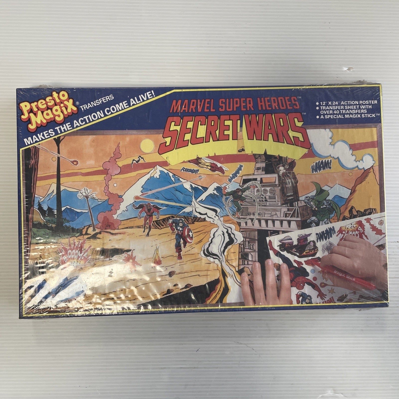Marvel Super-Heroes Secret Wars Presto Magix Transfer Set 1984 SEALED in shrinkw0