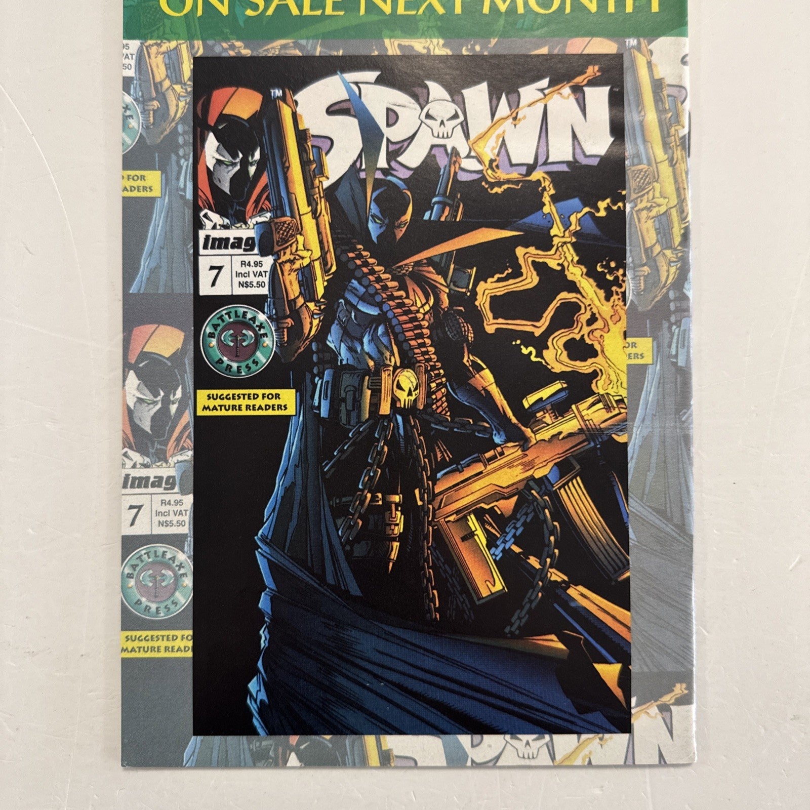 Battleaxe Press Spawn #6 1995 FN+ South African Reprint Image inc. Coupon5