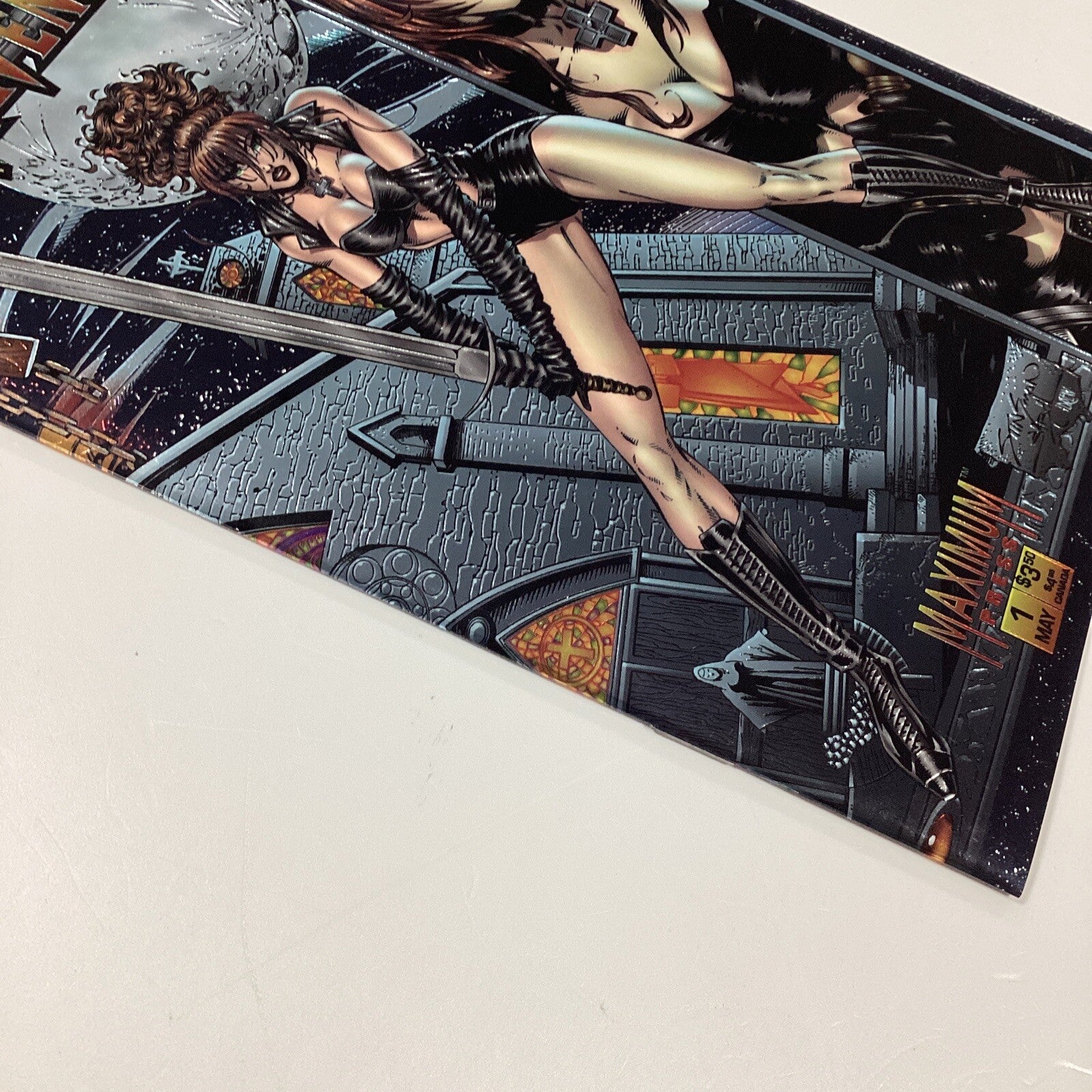 Avengelyne #1 1995 NM Chromium Foil Cover Maximum Press4