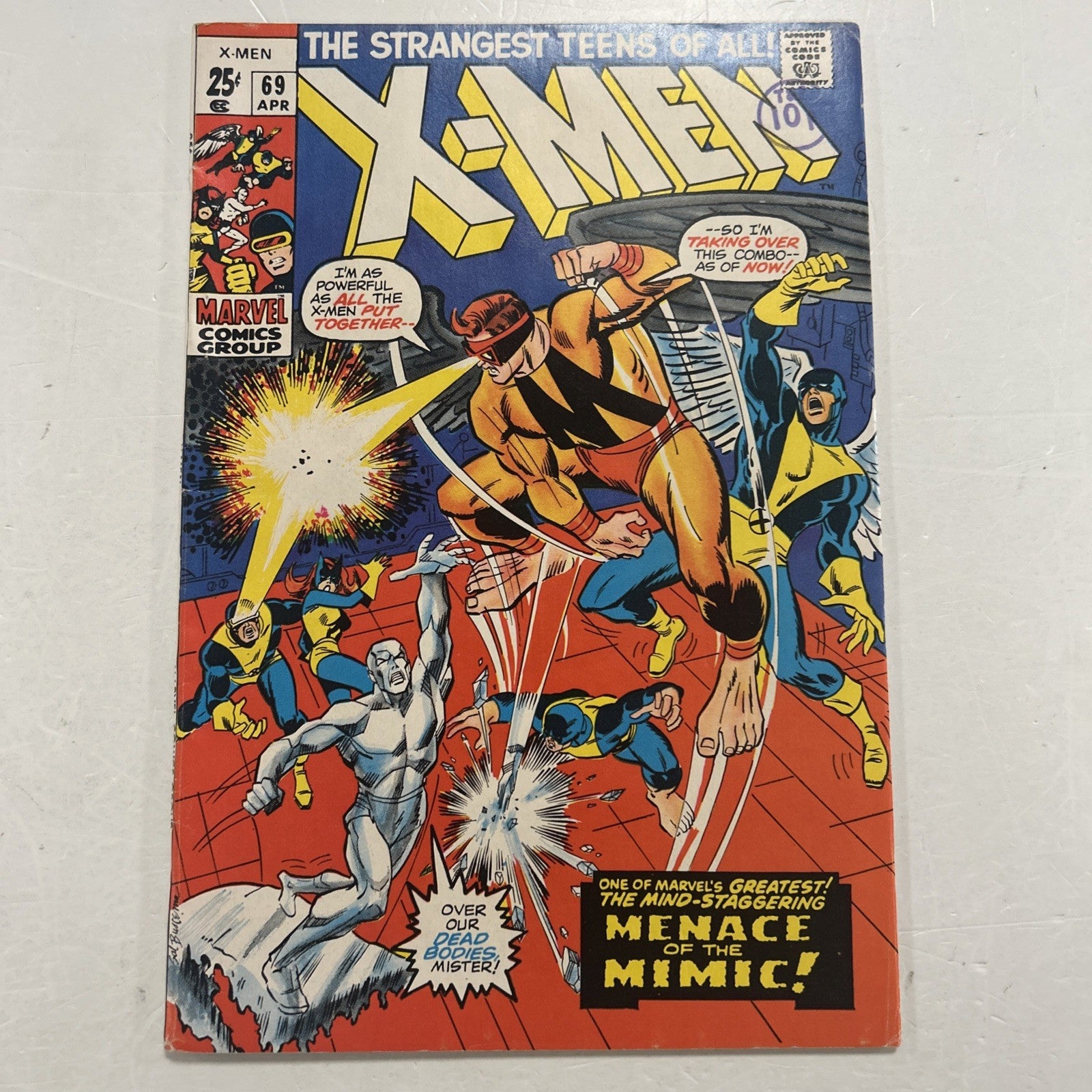 X-Men #69 1971 FN+ Pence Stamp0