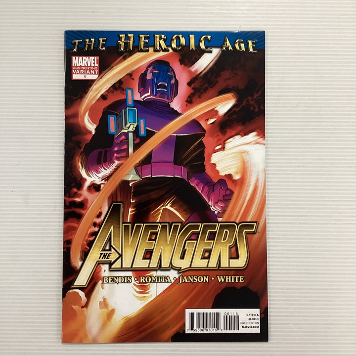 Avengers #1 2010 VF+ 2nd Print Variant 1st Azari Black Panther0