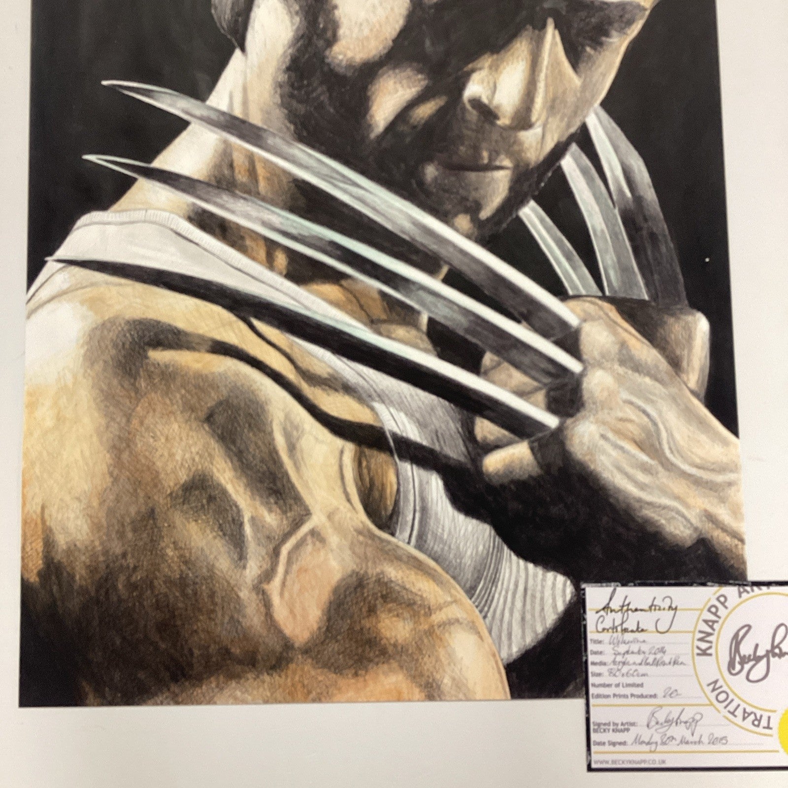 Wolverine Original Art by Becky Knapp with COA (80x59cm)3