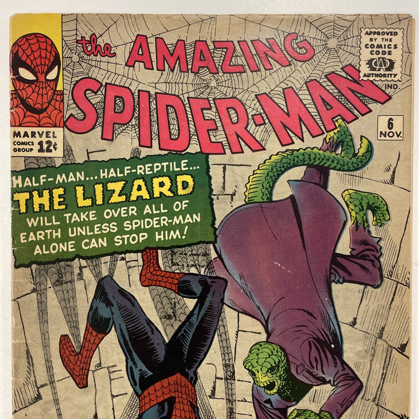 Amazing Spider-Man #6 1963 VG/FN 1st Appearance of The Lizard. *See Description1