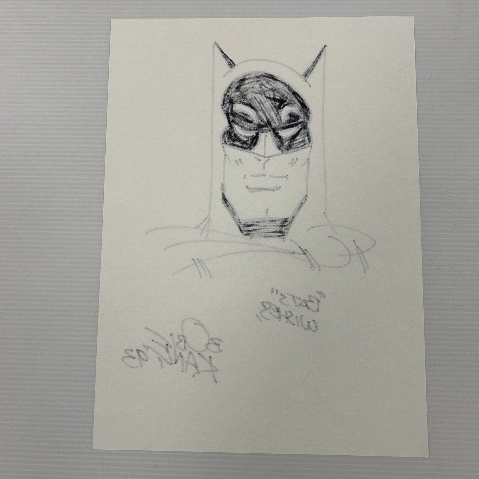 Bob Kane Hand Drawn Original Batman Sketch Art Signed with COA 21x29cm9