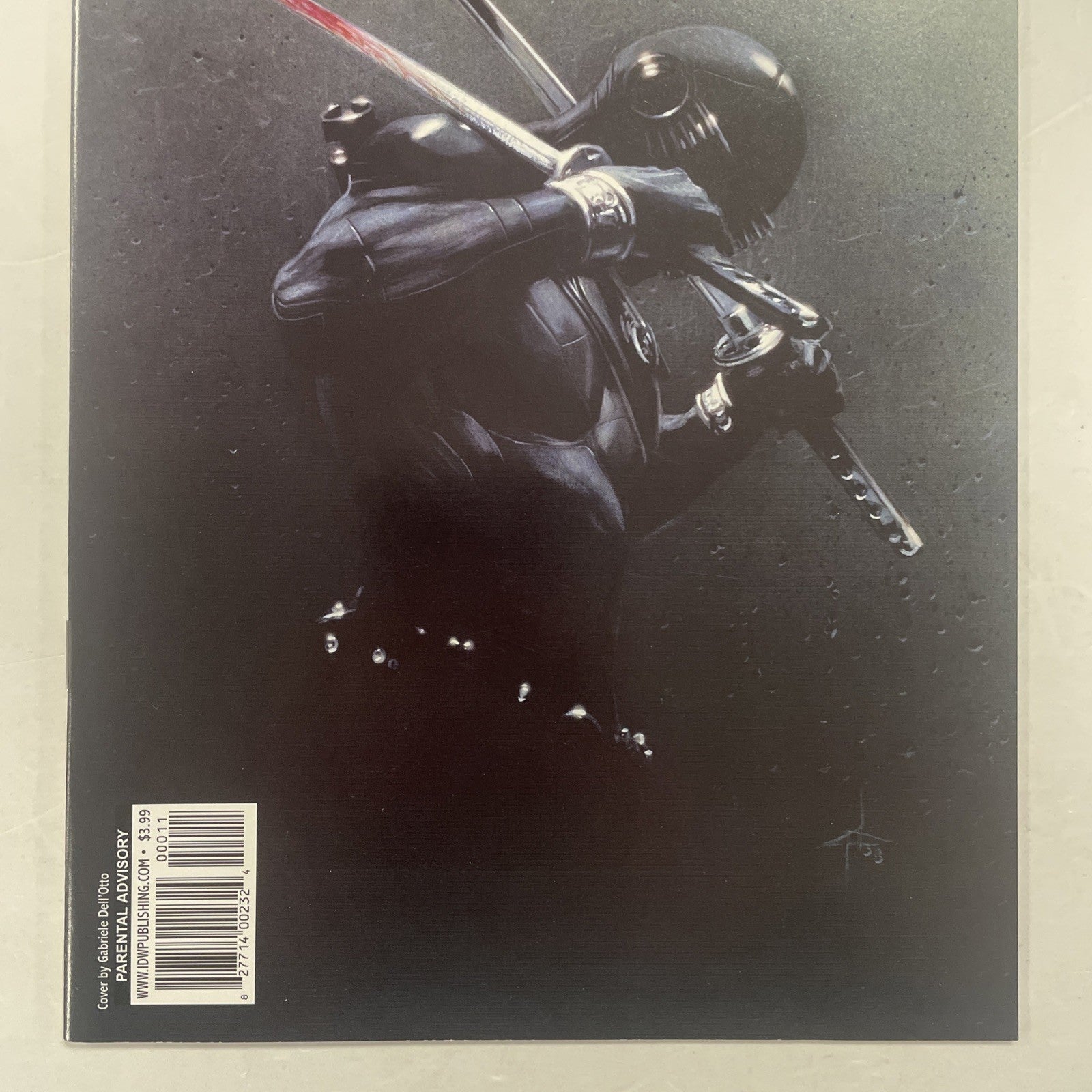 G.I. Joe Cobra Civil War #0 2011 NM Dell'Otto Snake Eyes Variant Cover B2