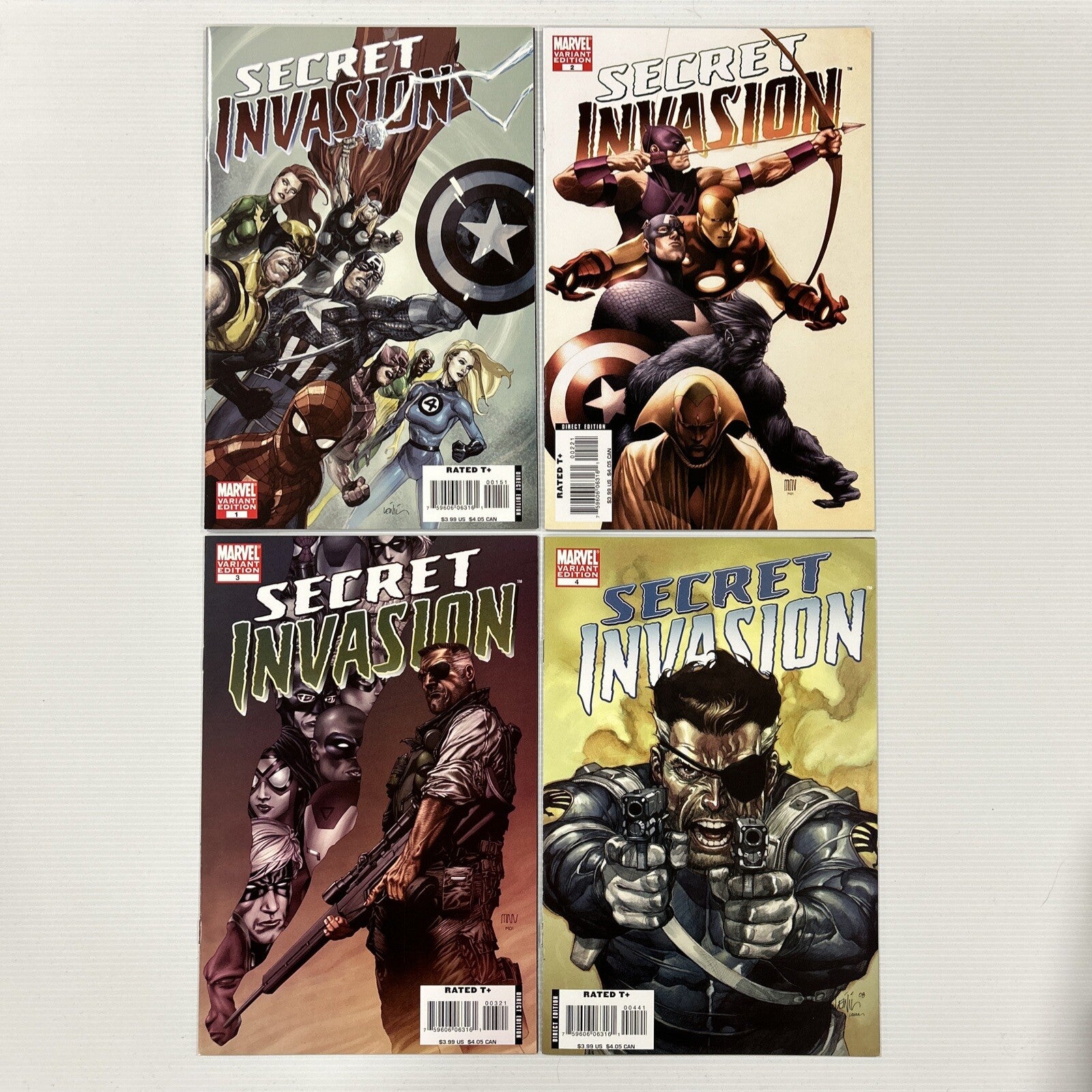 Secret Invasion #1-4 2008 NM Leinil Yu & More Variants0