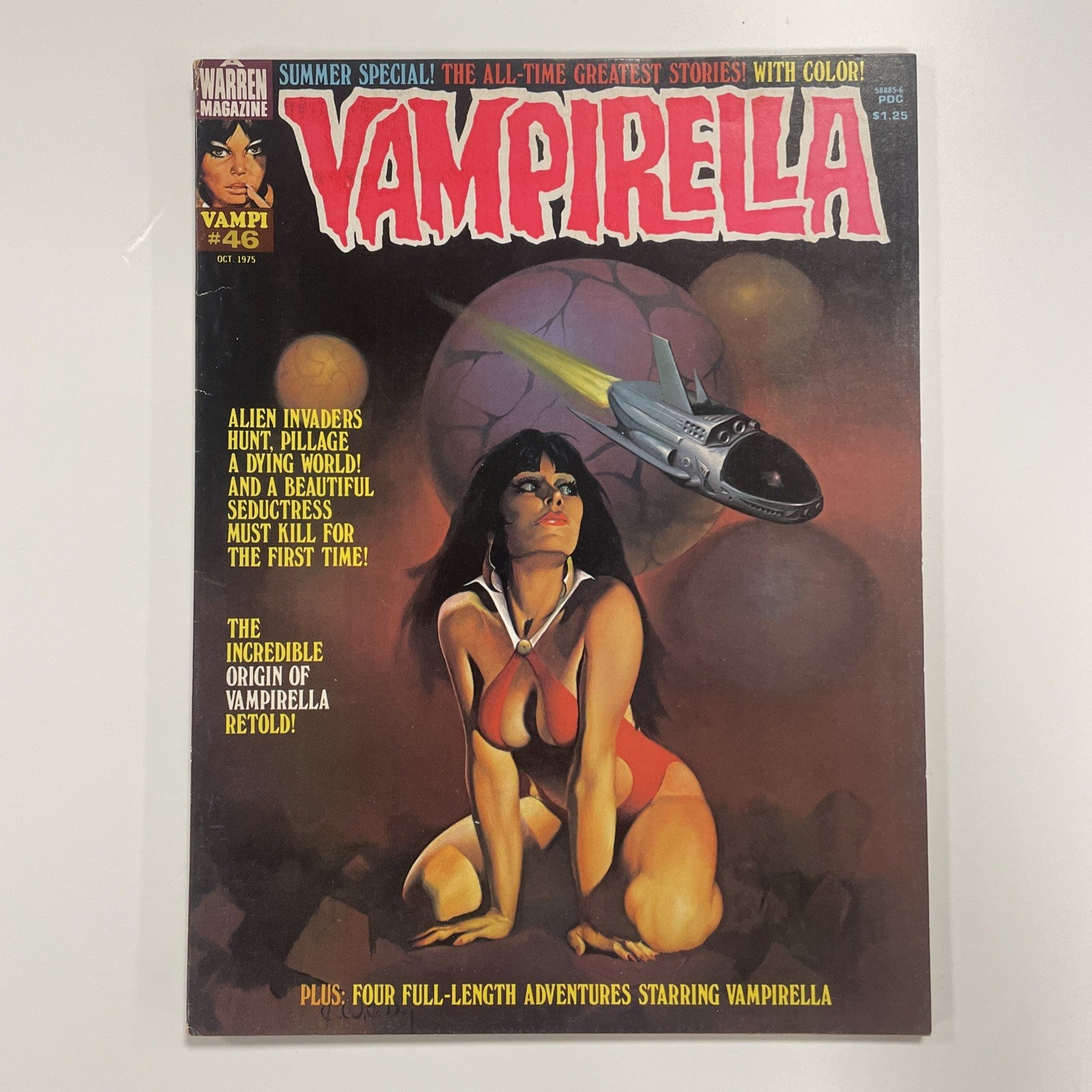 Vampirella #46 1975 VG Warren Magazine *slight split top of spine0
